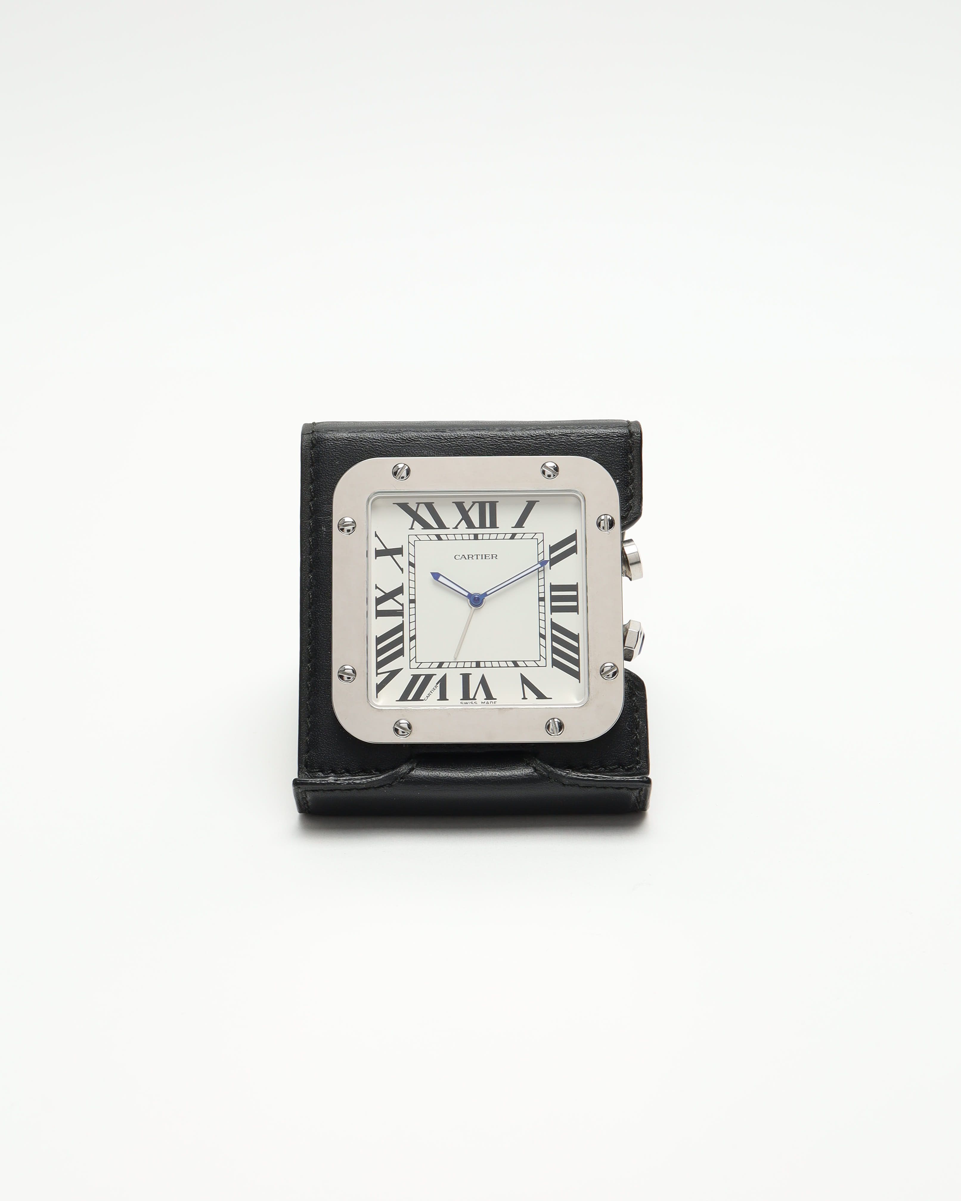 Cartier Santos 53mm Ref 2750 Full Set Travel Alarm Clock