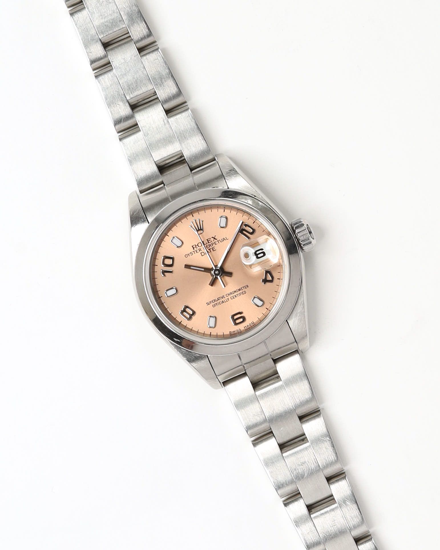 Rolex Lady-oyster Perpetual Date 26mm Ref 79160 Full Set Watch In Pink