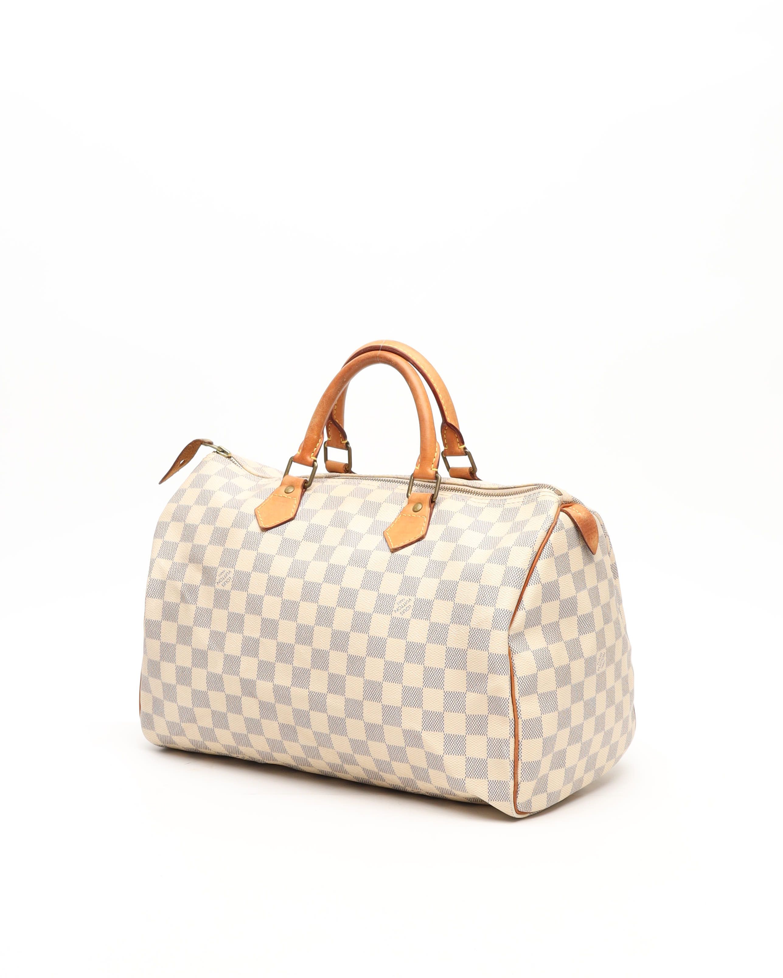 Pre-owned Louis Vuitton Damier Azur Speedy 35 Handbag