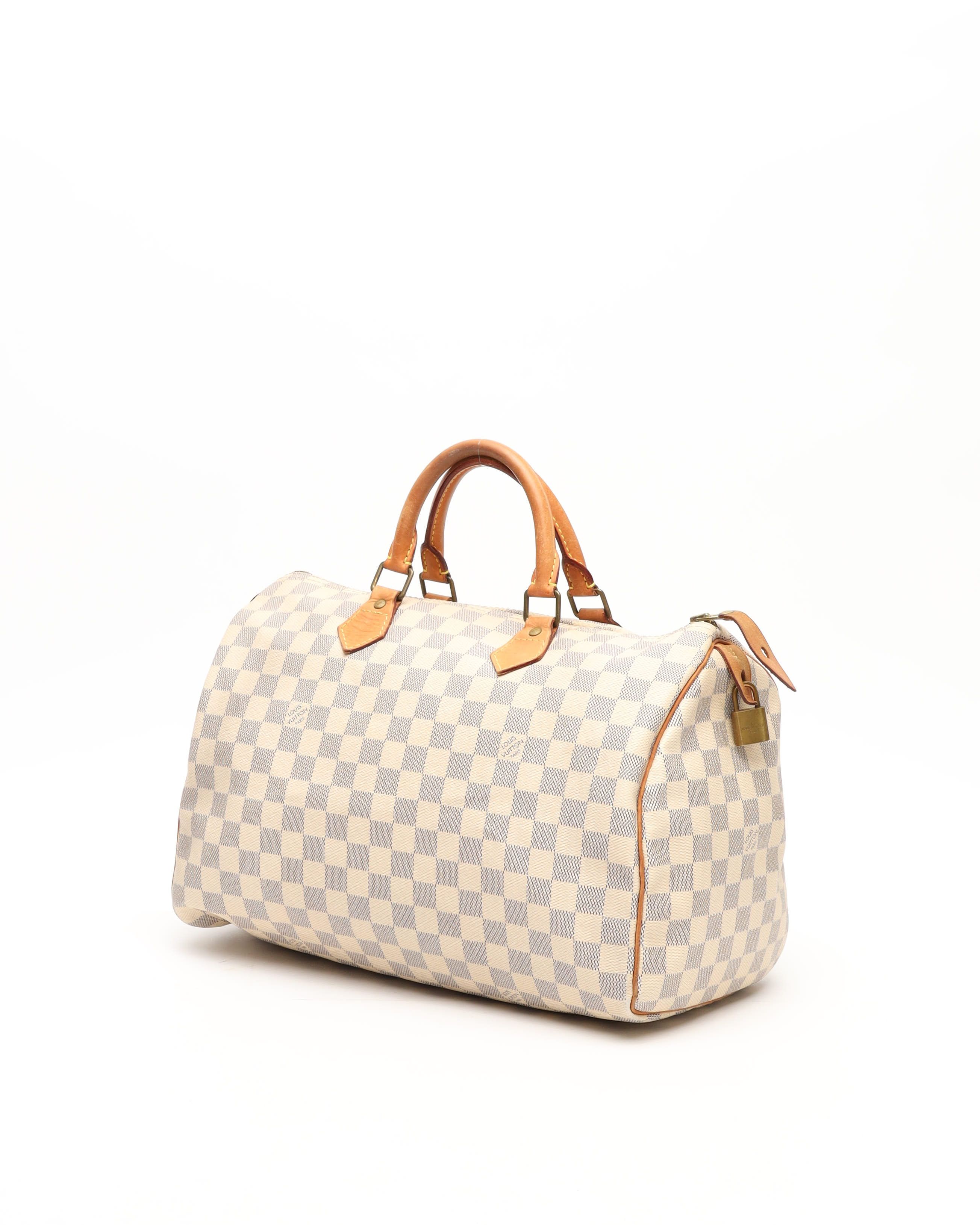 Pre-owned Louis Vuitton Damier Azur Speedy 35 Handbag