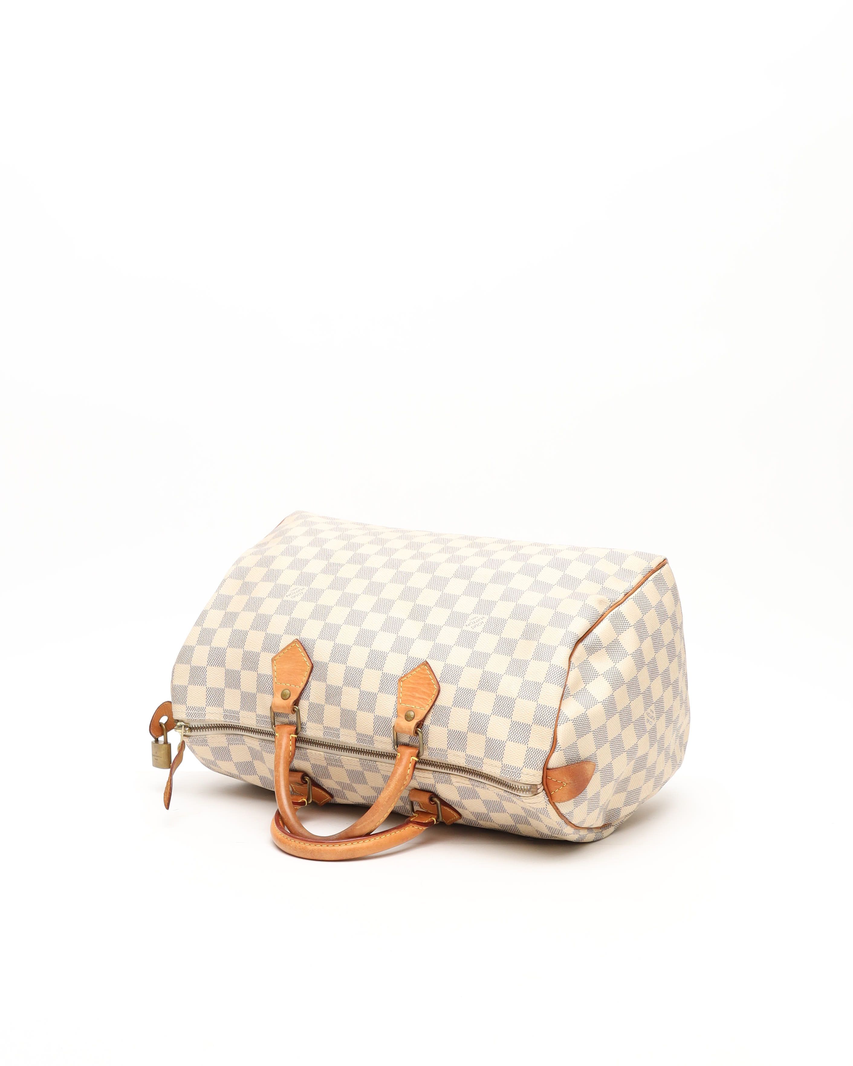 Pre-owned Louis Vuitton Damier Azur Speedy 35 Handbag