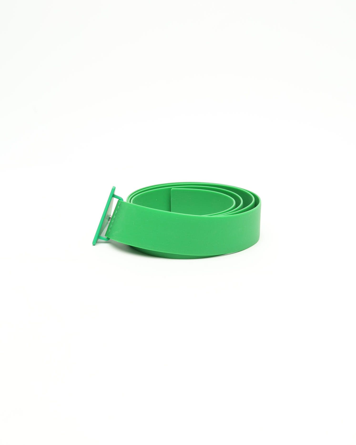 Bottega Veneta Green Rubber Belt In Green