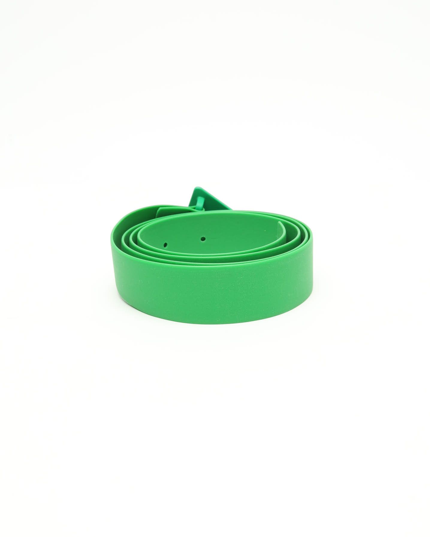 Bottega Veneta Green Rubber Belt In Green