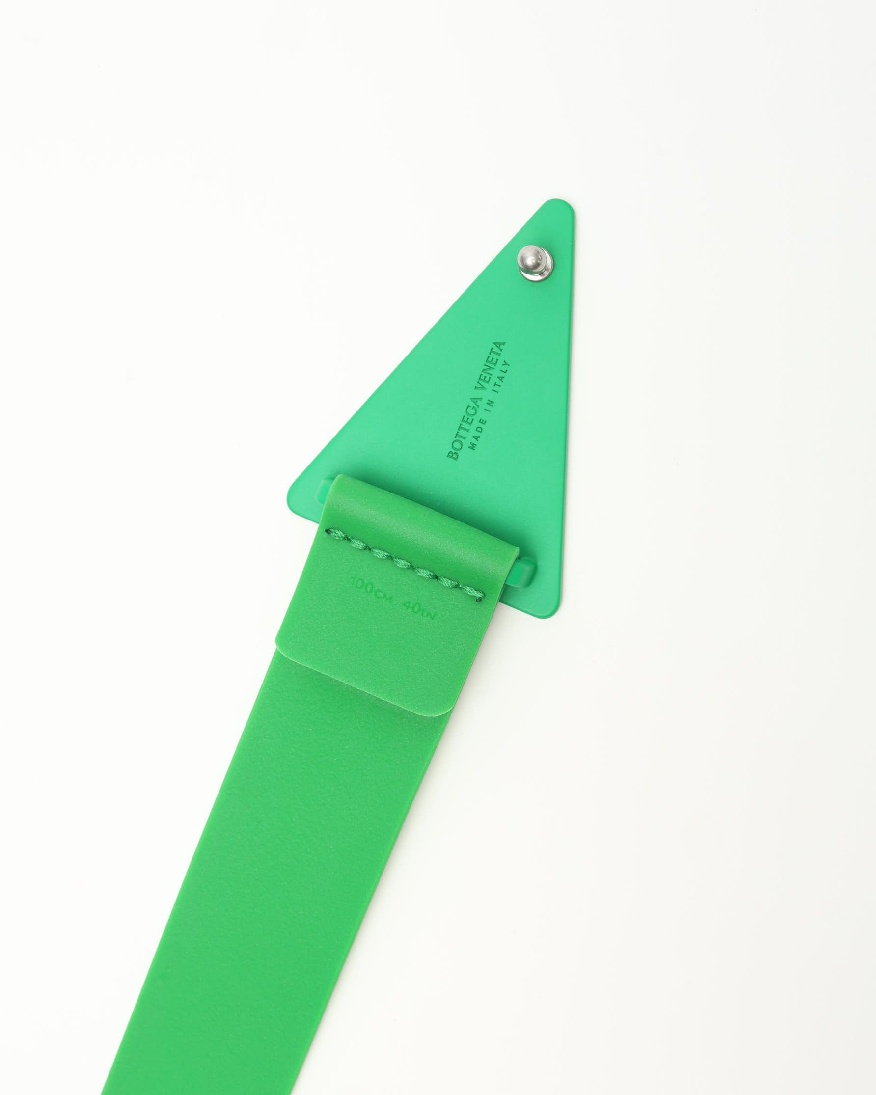 Bottega Veneta Green Rubber Belt In Green