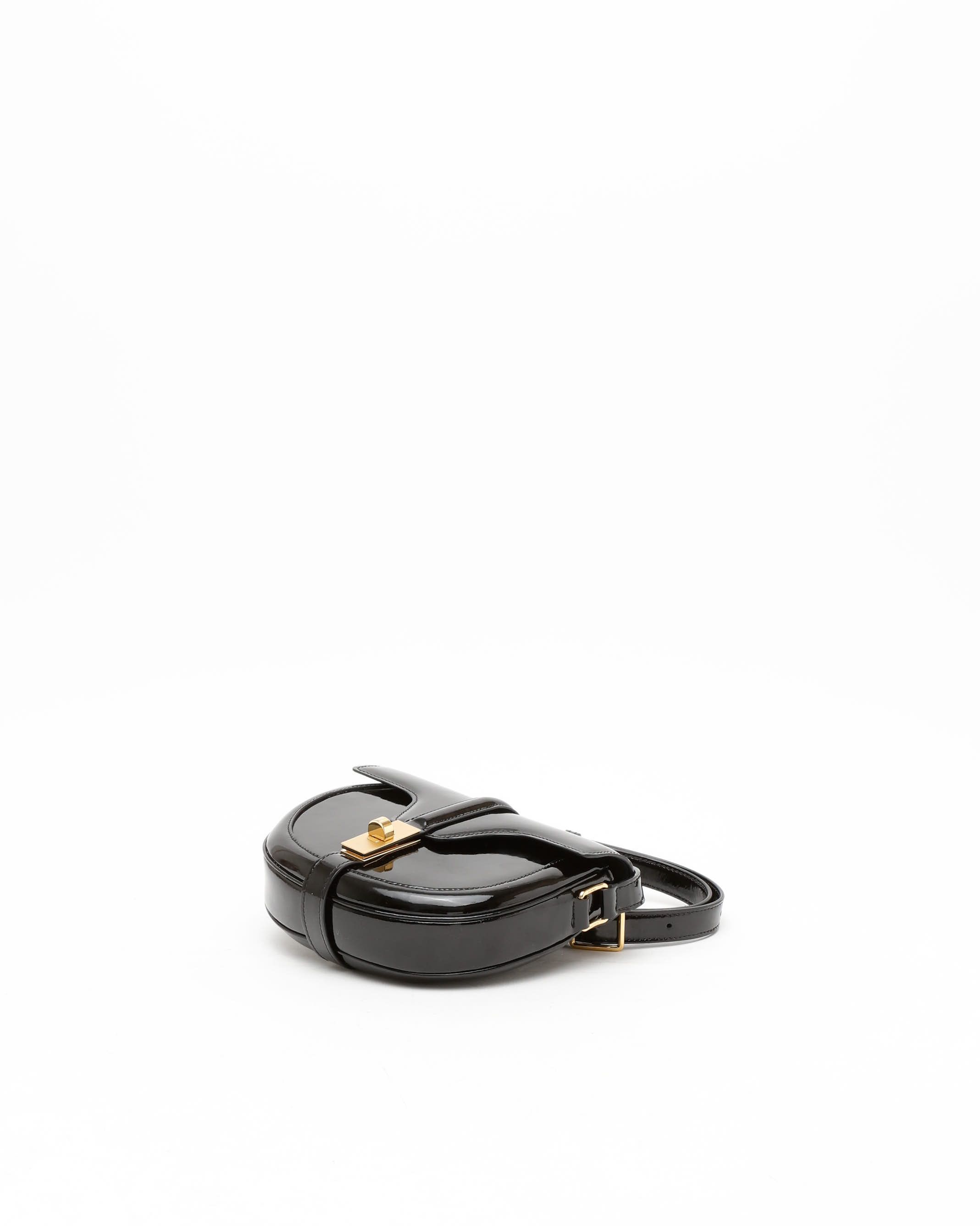 CELINE CÉLINE PATENT BESACE MINI 16 CROSSBODY BAG