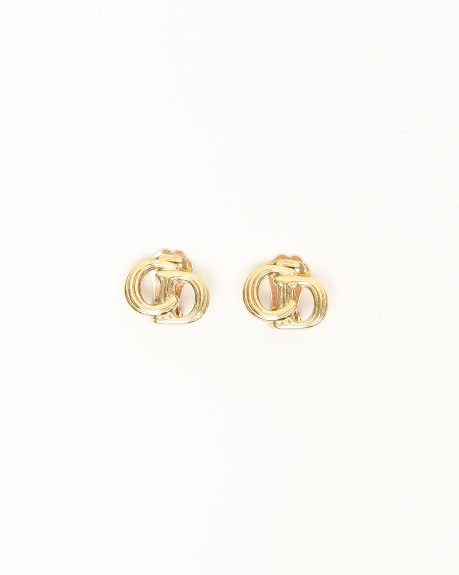 Christian Dior CD Clip-on Earrings