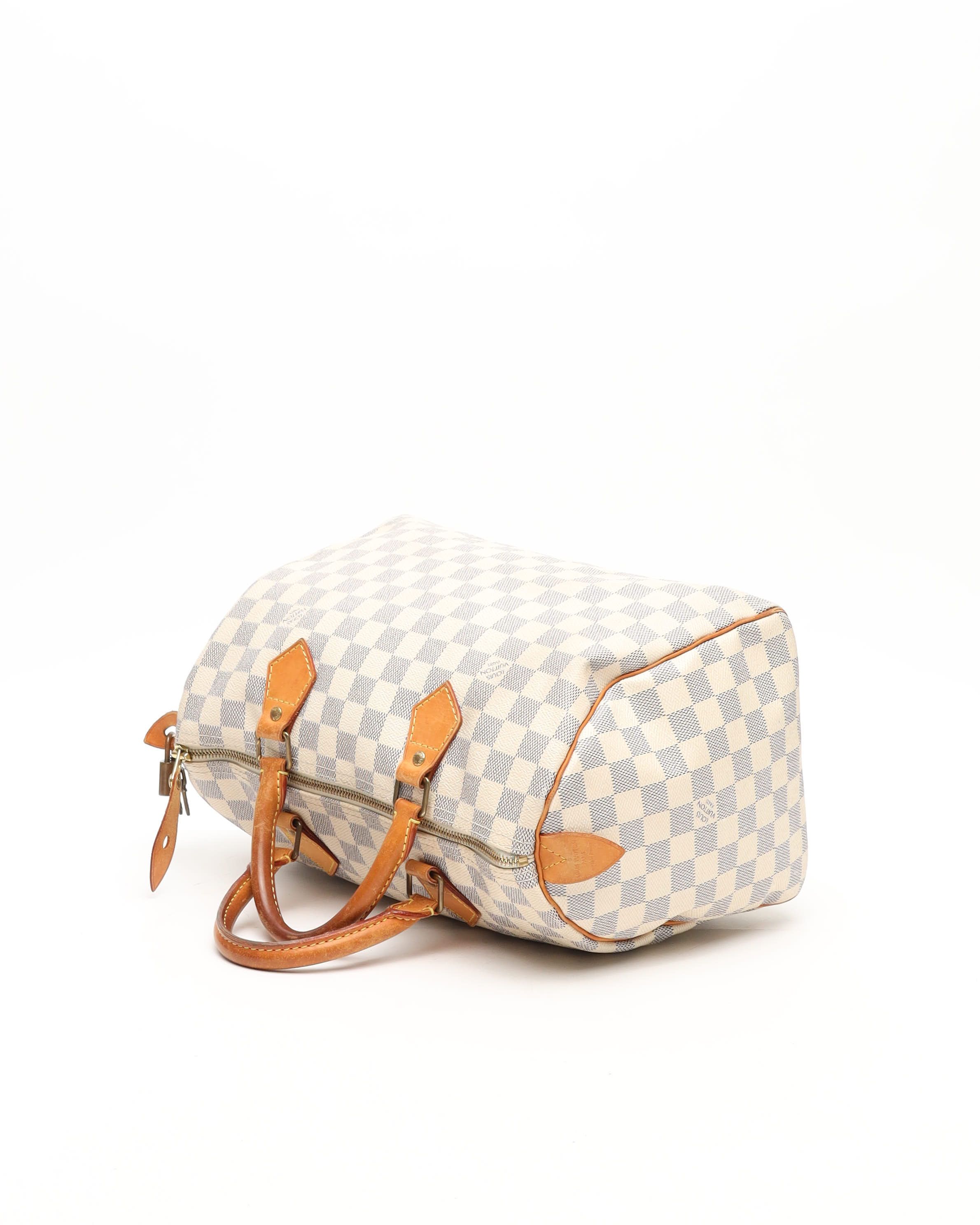 Pre-owned Louis Vuitton Damier Azur Speedy 30 Handbag