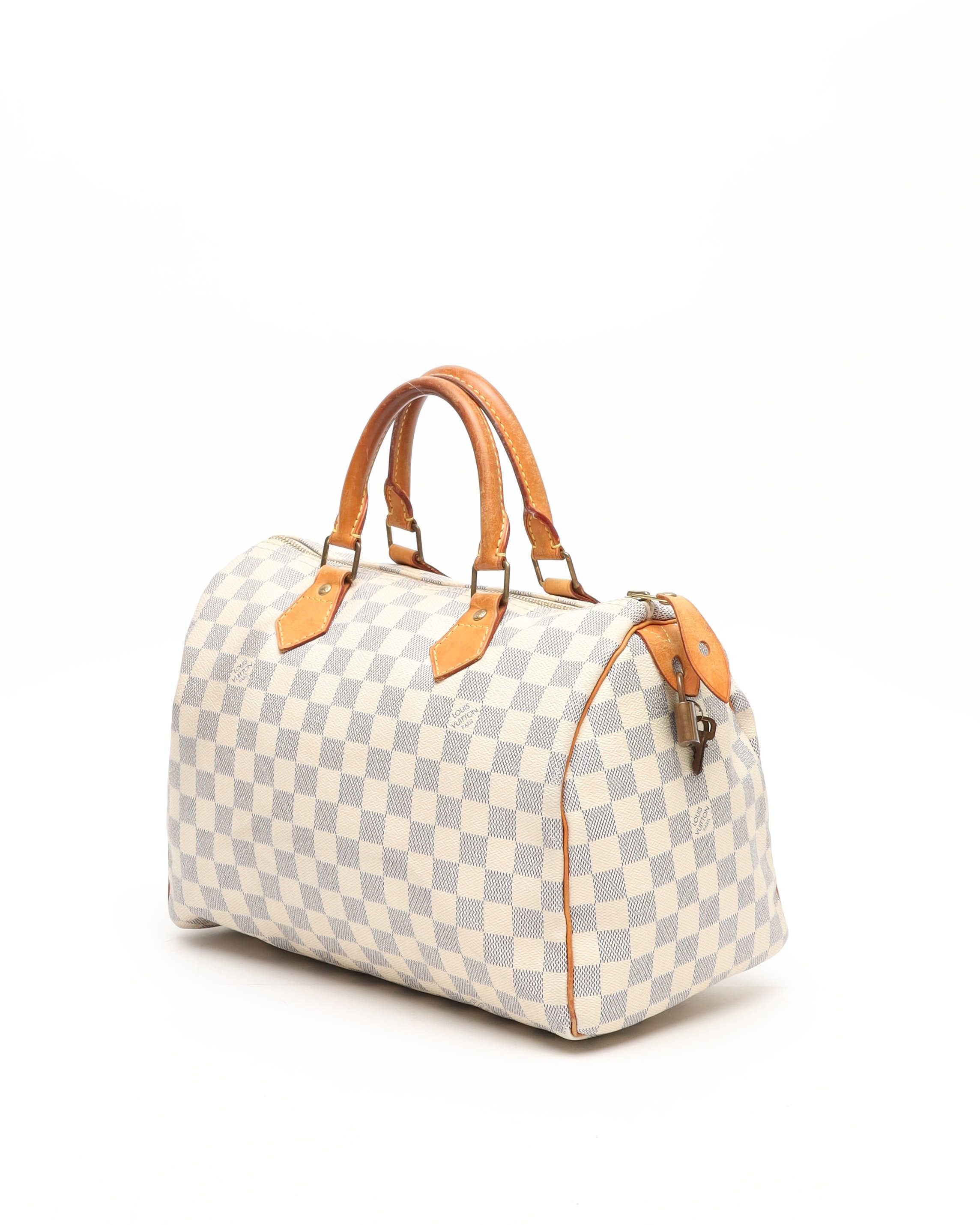 Pre-owned Louis Vuitton Damier Azur Speedy 30 Handbag