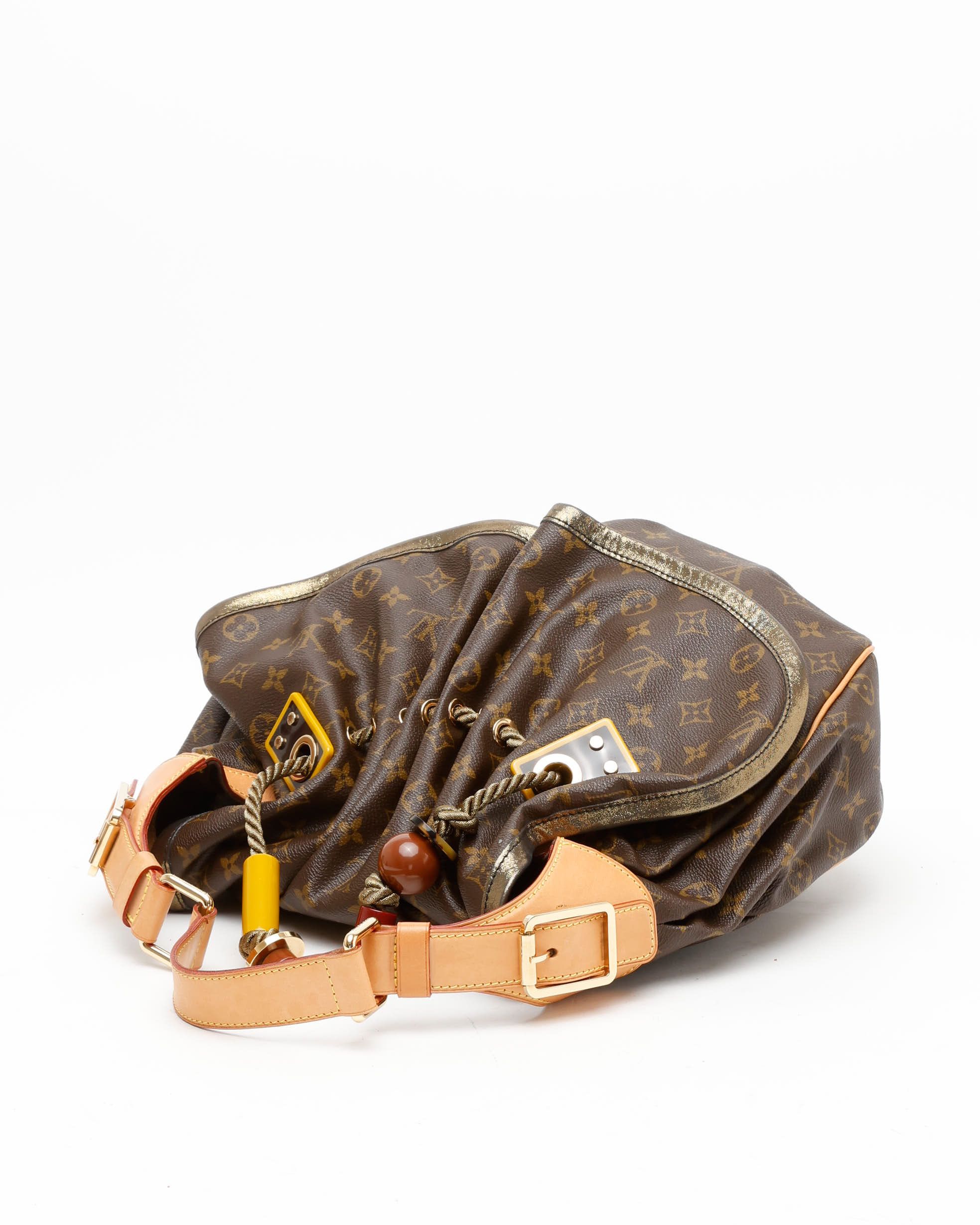 Pre-owned Louis Vuitton Monogram Kalahari Gm Bag In Brown