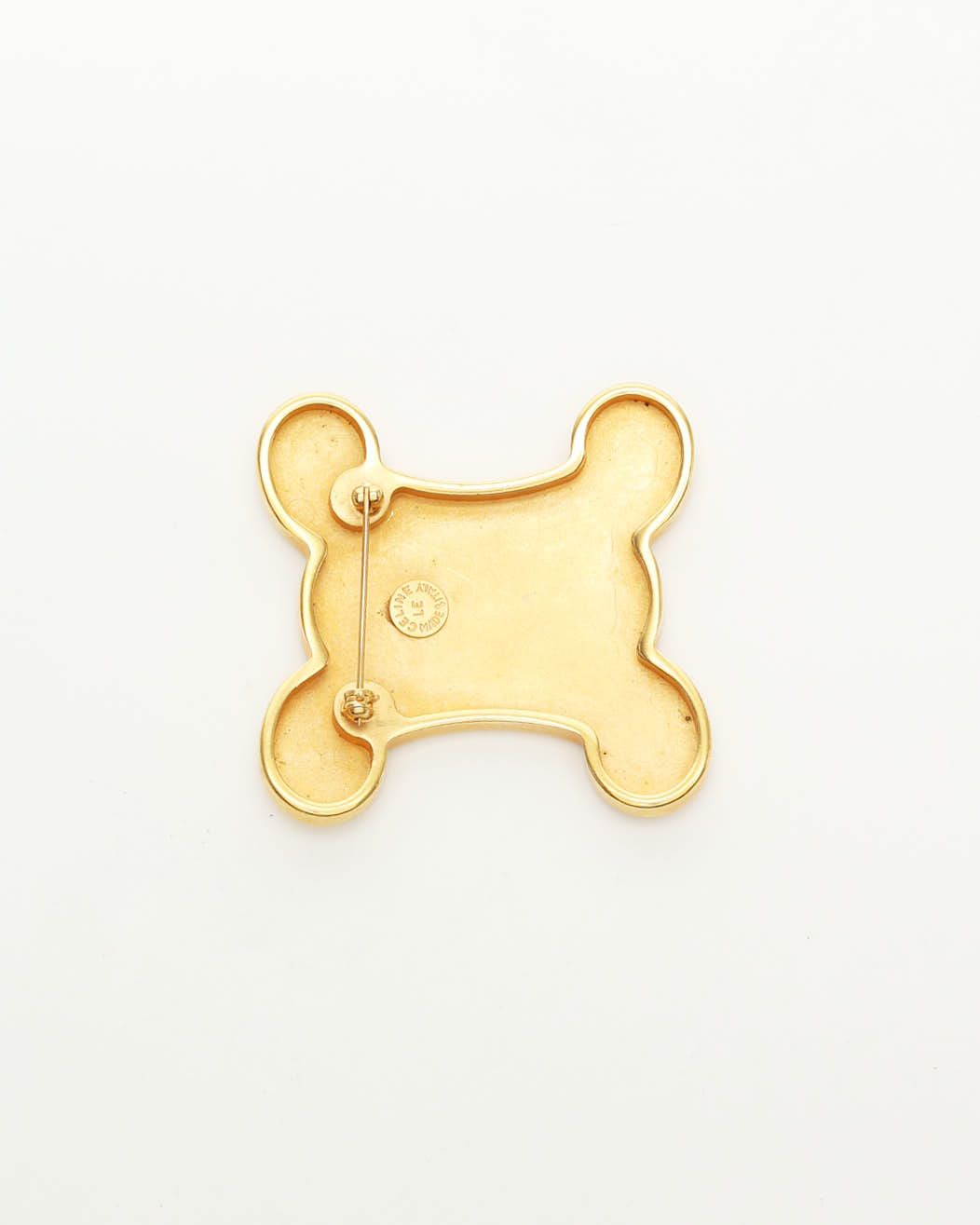 Celine Céline Triomphe Brooch In Gold