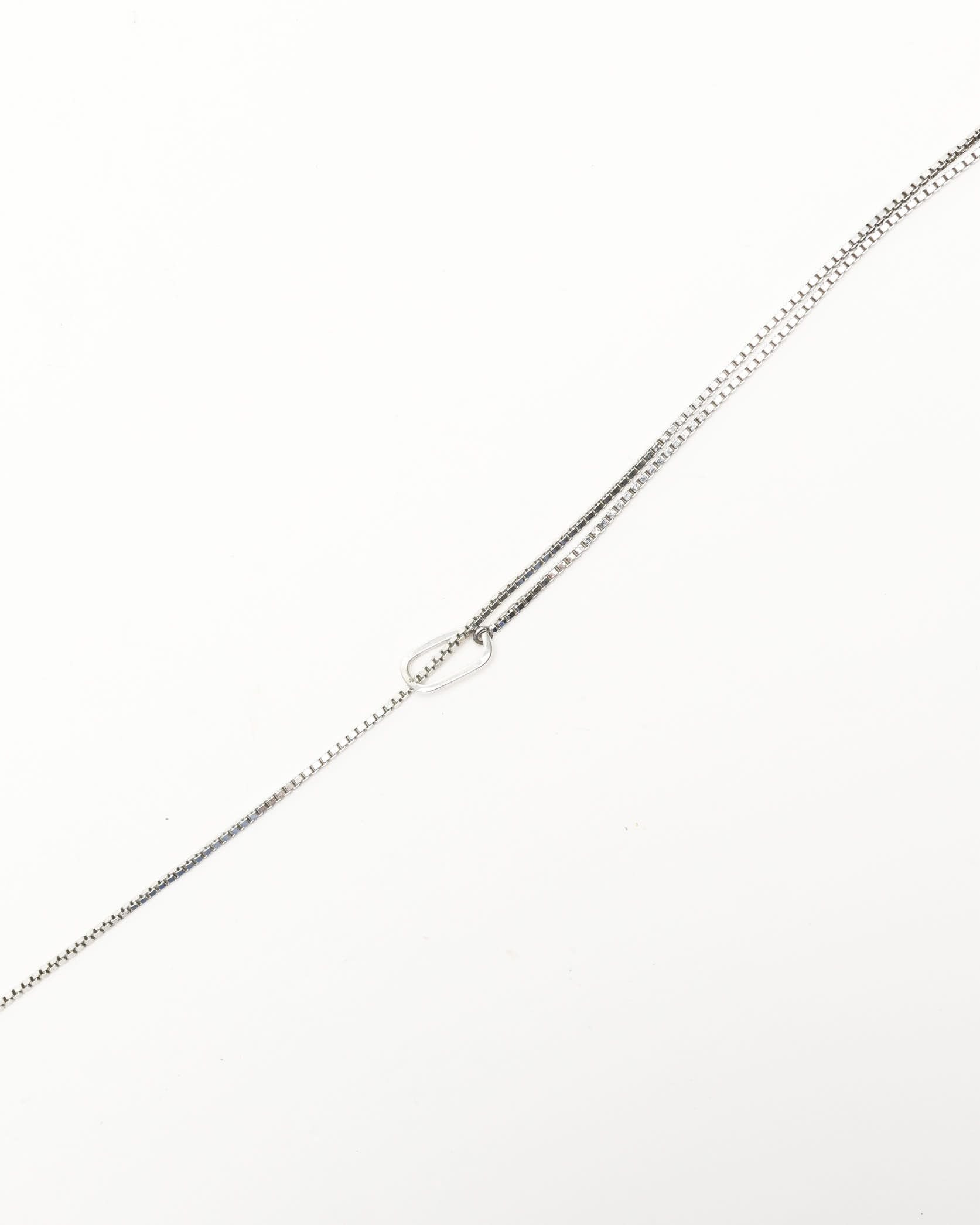 Dior Christian  Logo Plate Halsband In Metallic