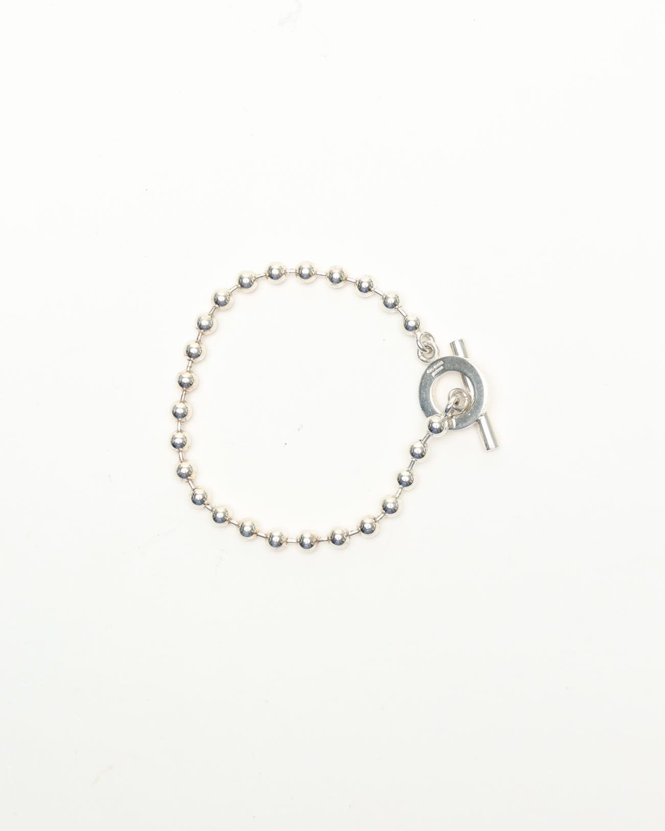 Gucci Ball Chain Silver Bracelet In Metallic