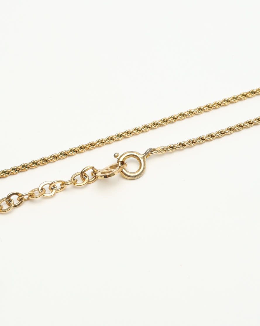 Dior Christian  Twist Ring Logo Necklace