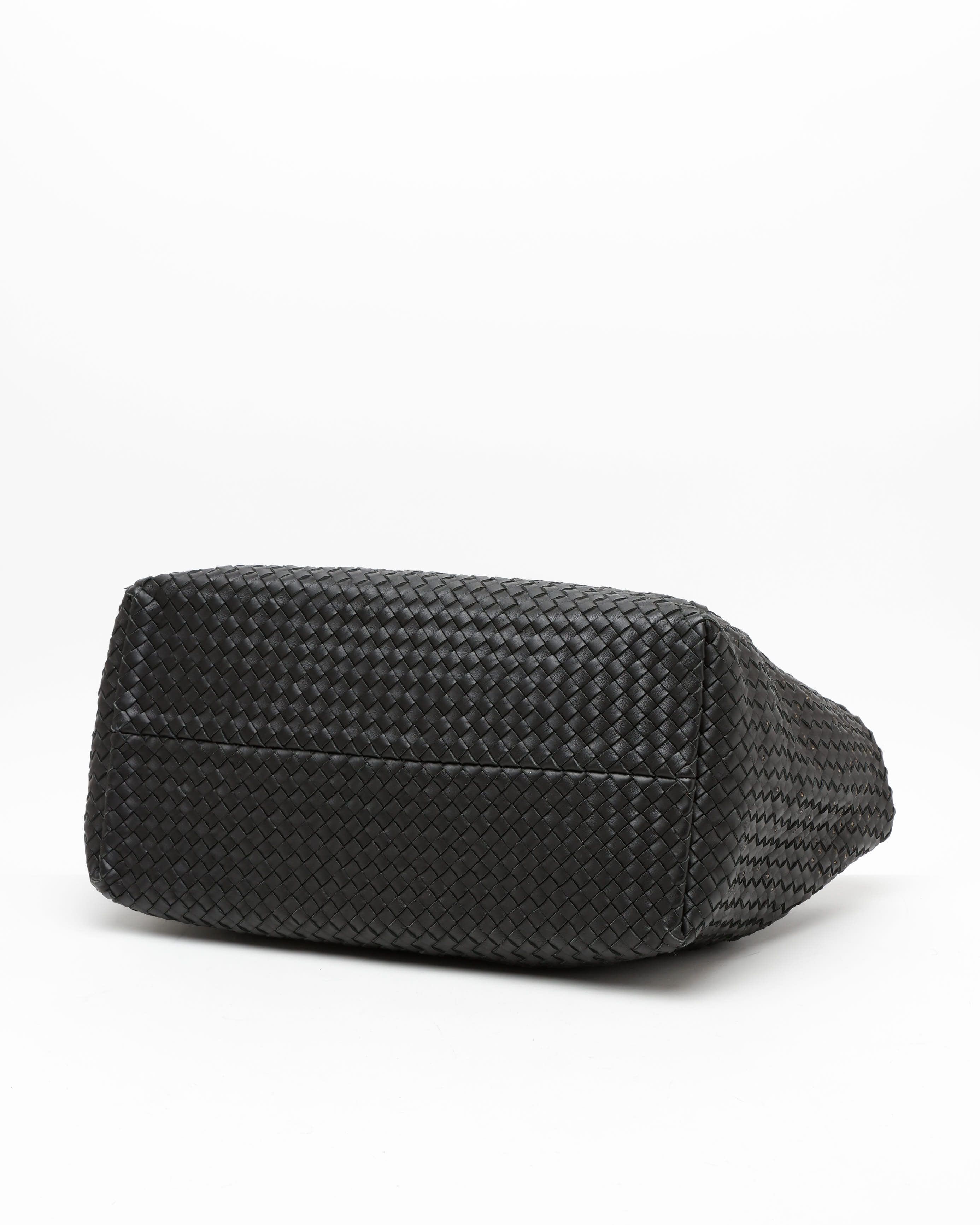 Bottega Veneta Intreccio Studded Cabat Gm Tote Bag