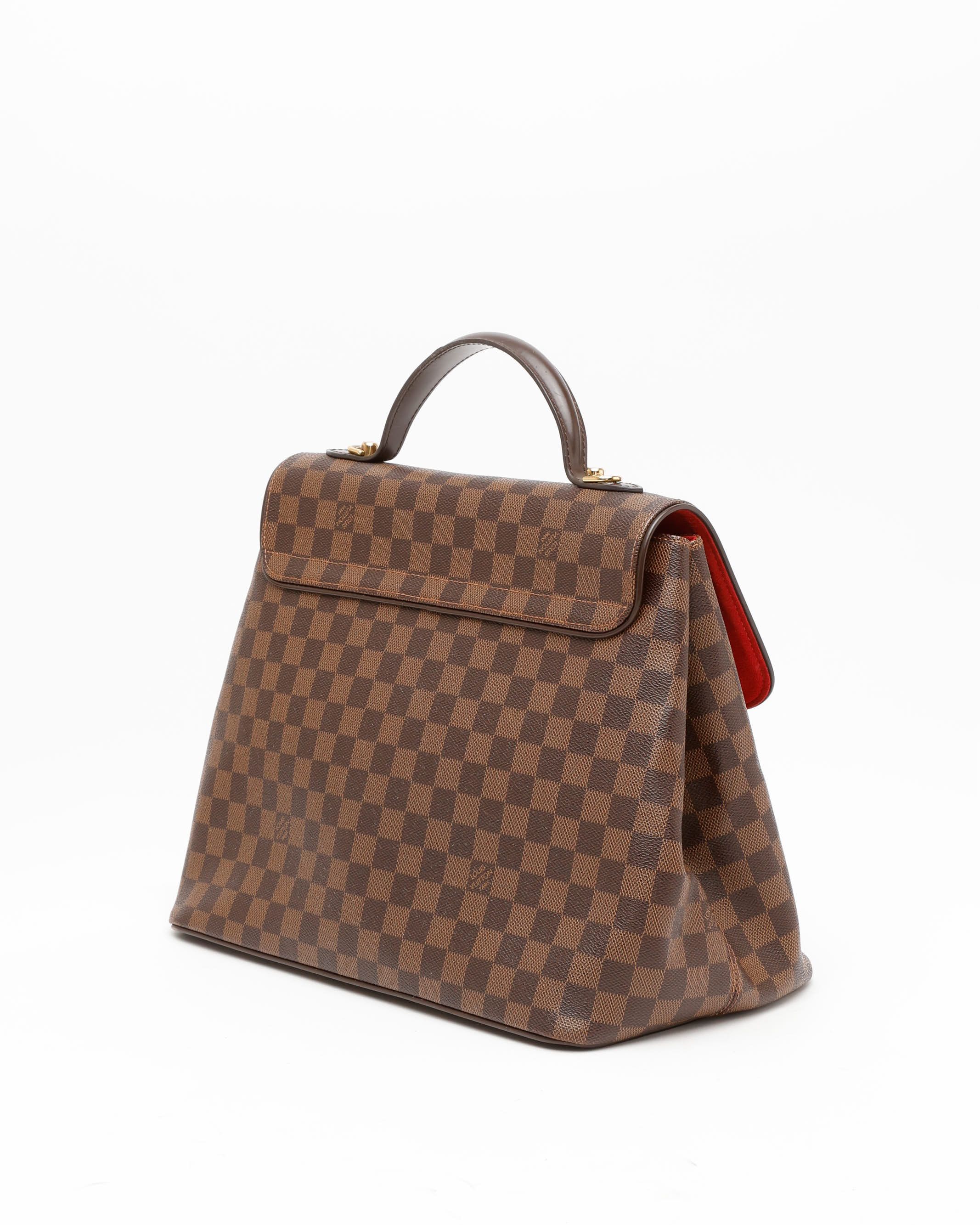 Pre-owned Louis Vuitton Damier Bergamo Mm Bag In Brown