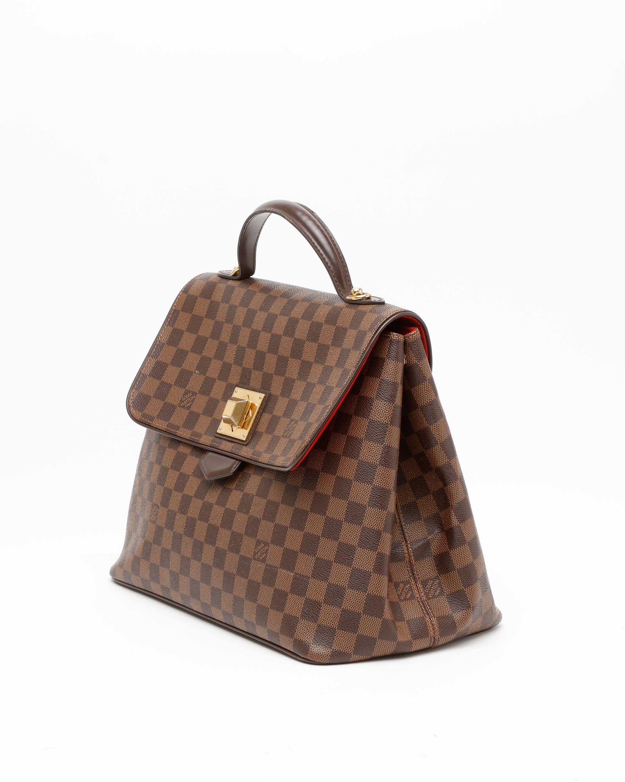 Pre-owned Louis Vuitton Damier Bergamo Mm Bag In Brown