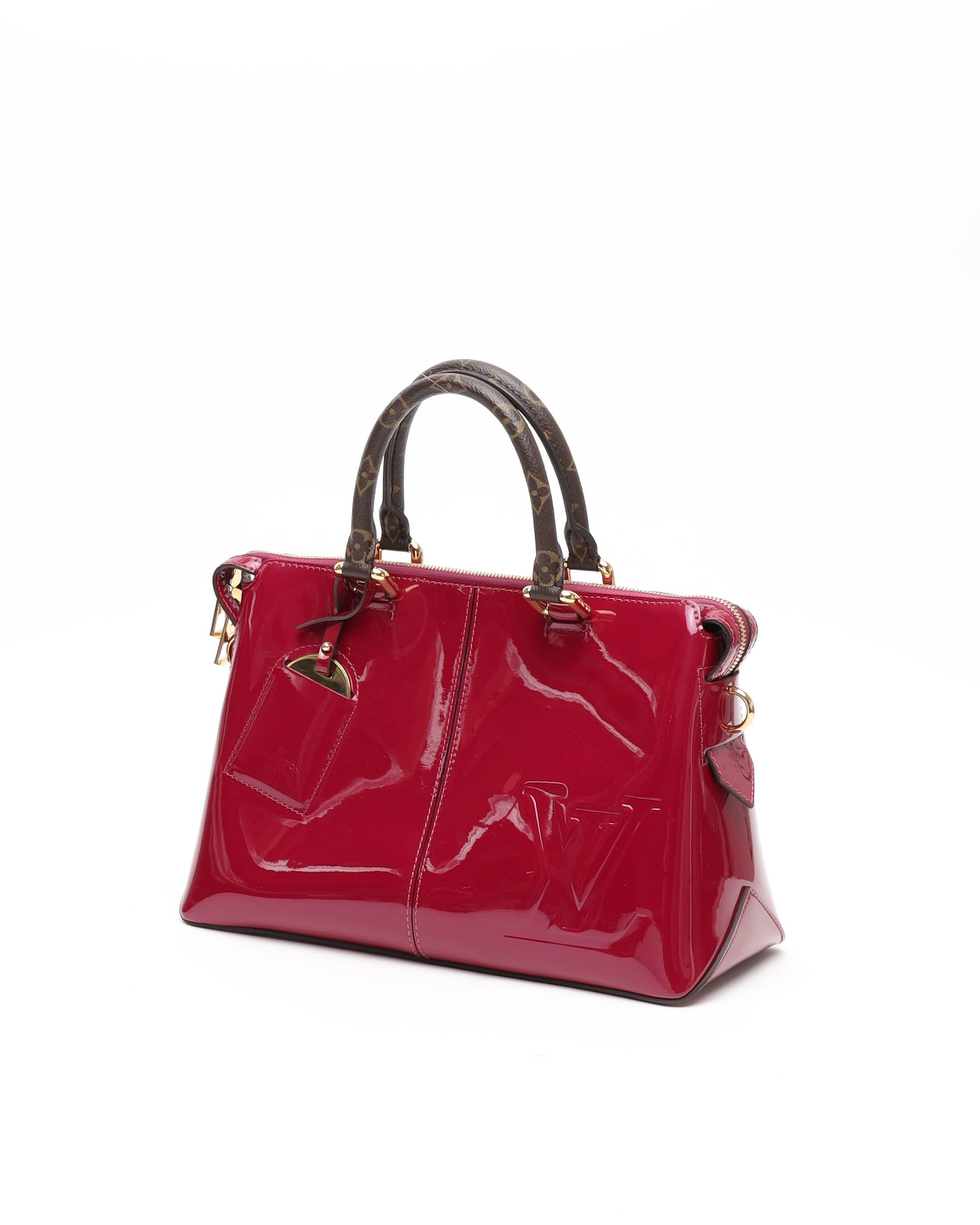 Pre-owned Louis Vuitton Magenta Vernis Miroir Tote Bag