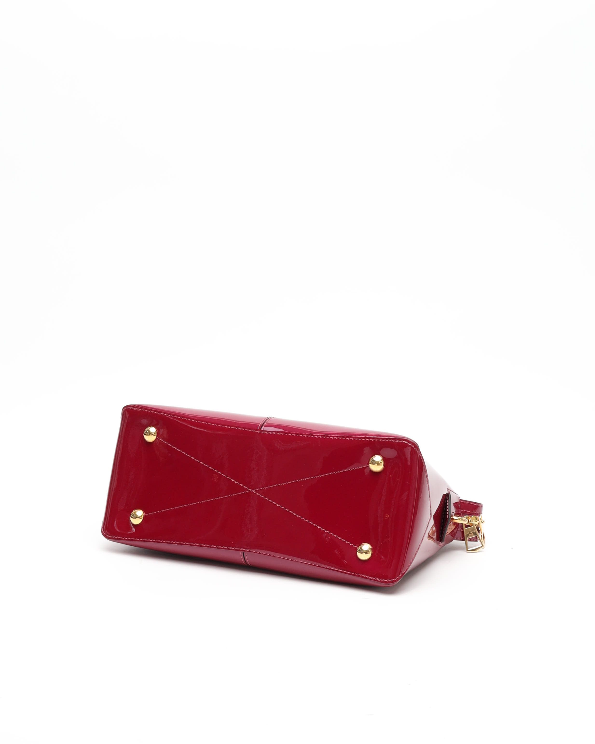 Pre-owned Louis Vuitton Magenta Vernis Miroir Tote Bag