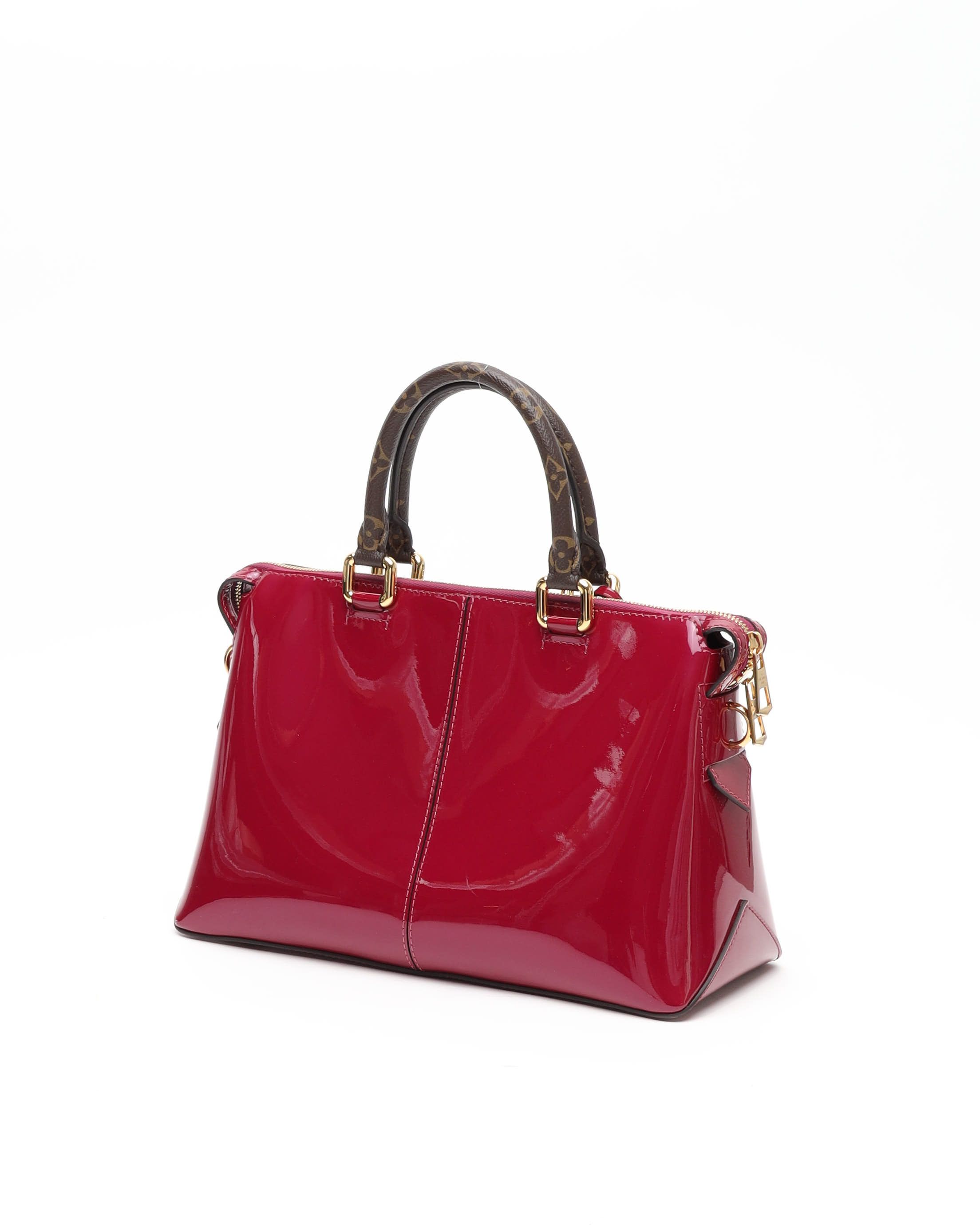 Pre-owned Louis Vuitton Magenta Vernis Miroir Tote Bag