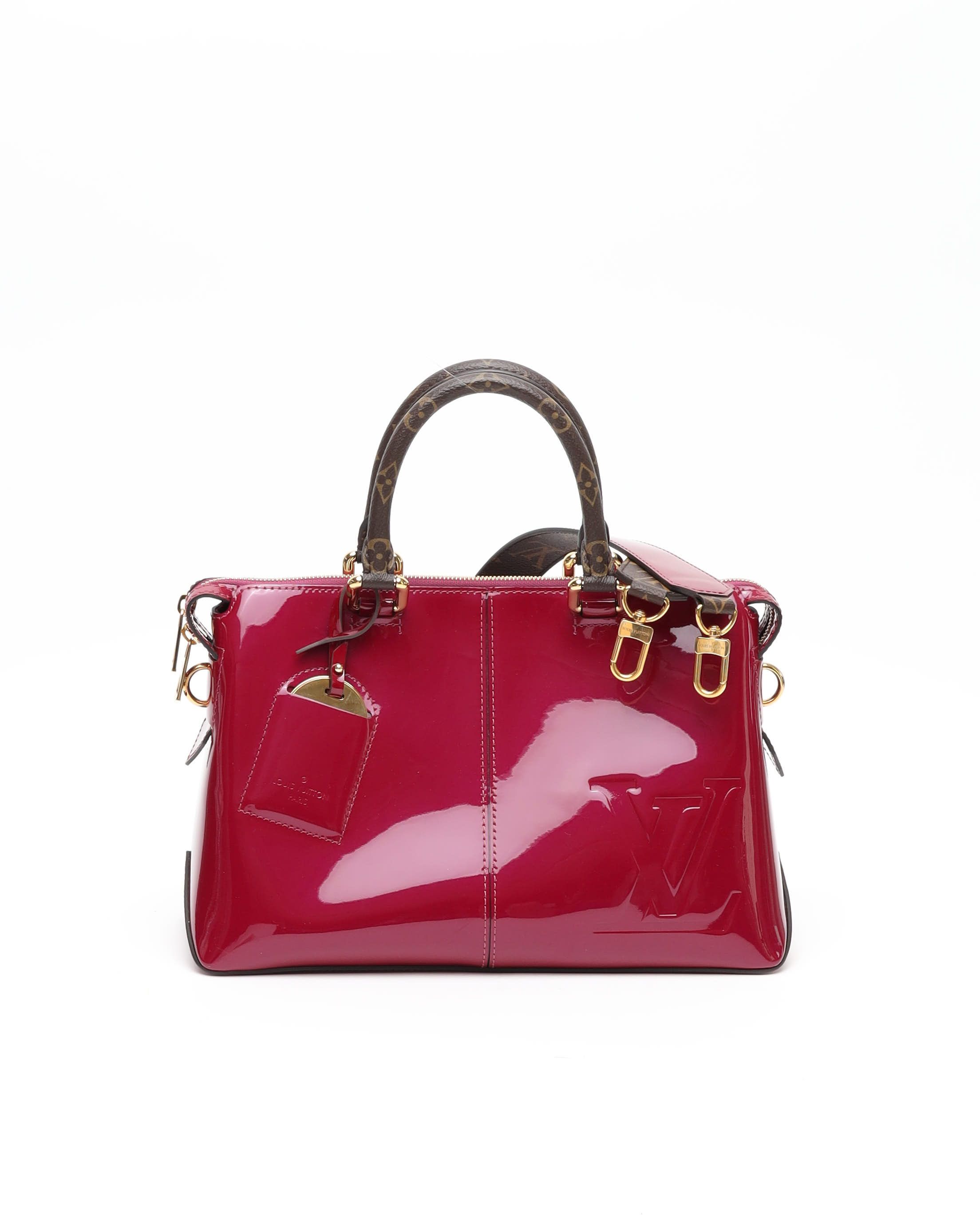 Pre-owned Louis Vuitton Magenta Vernis Miroir Tote Bag