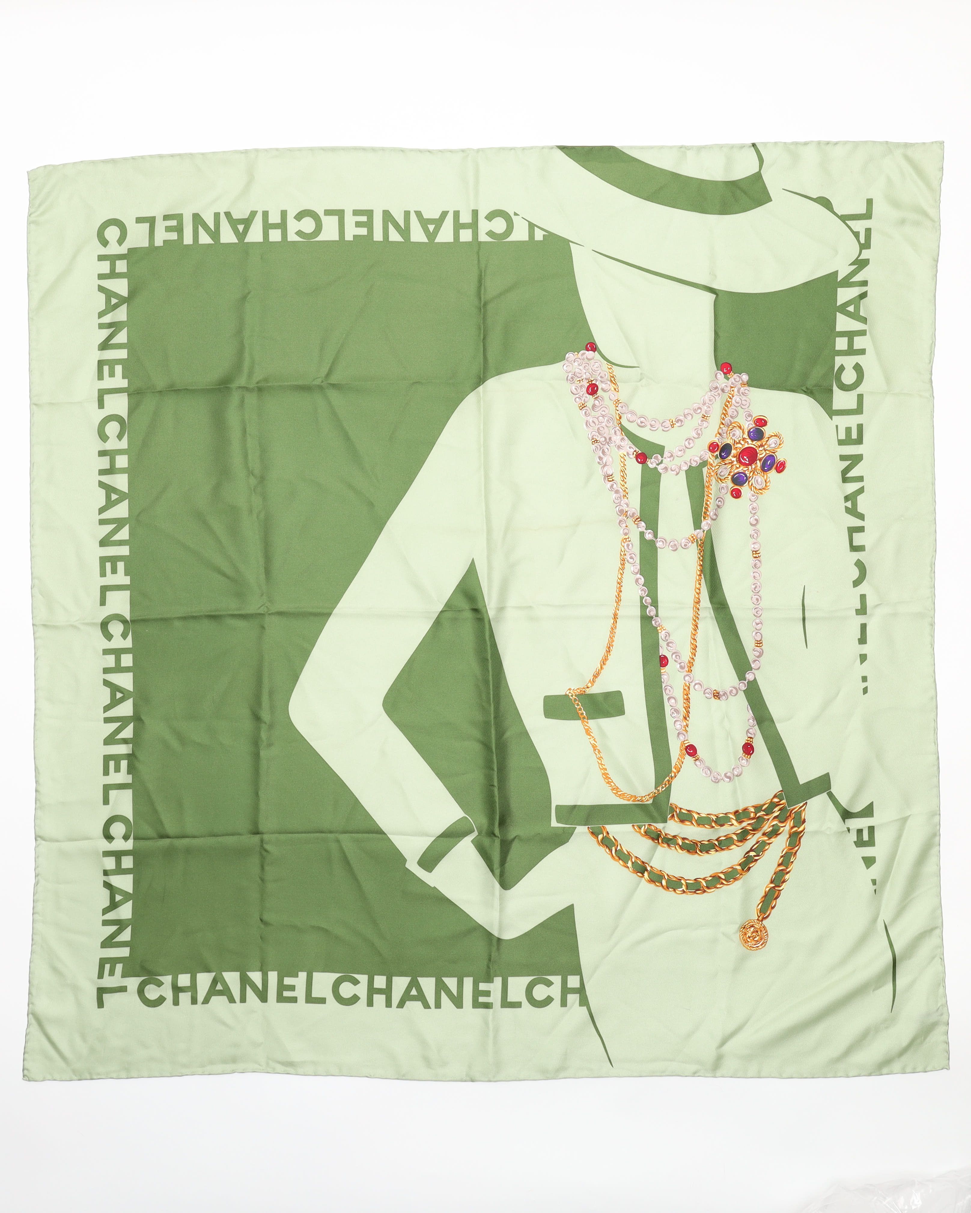 Pre-owned Chanel 90 Silk Scarf