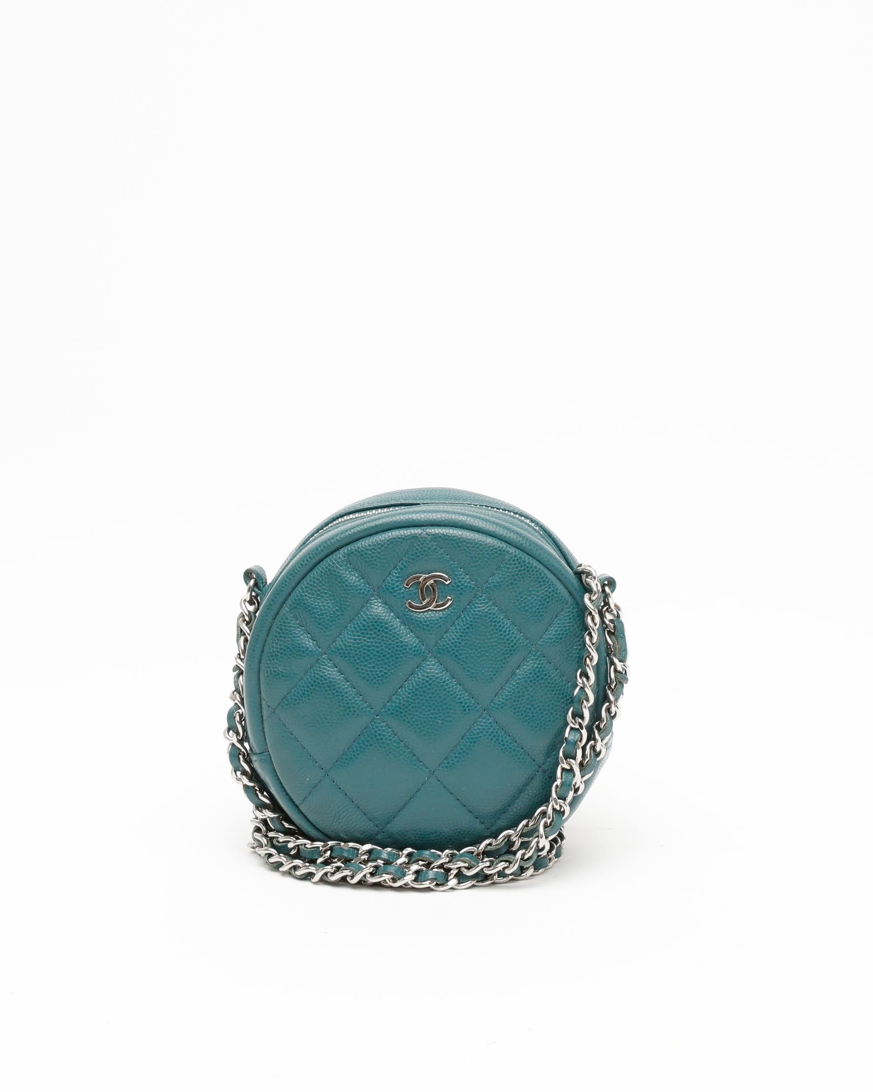 Chanel CC Caviar Round Chain Bag