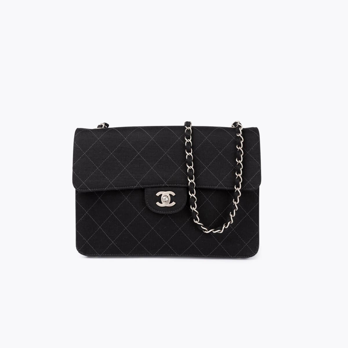 CHANEL Classic Jersey Single Flap Bag