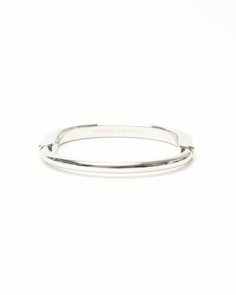 Tiffany & Co Tiffany Lock Bangle In White Gold