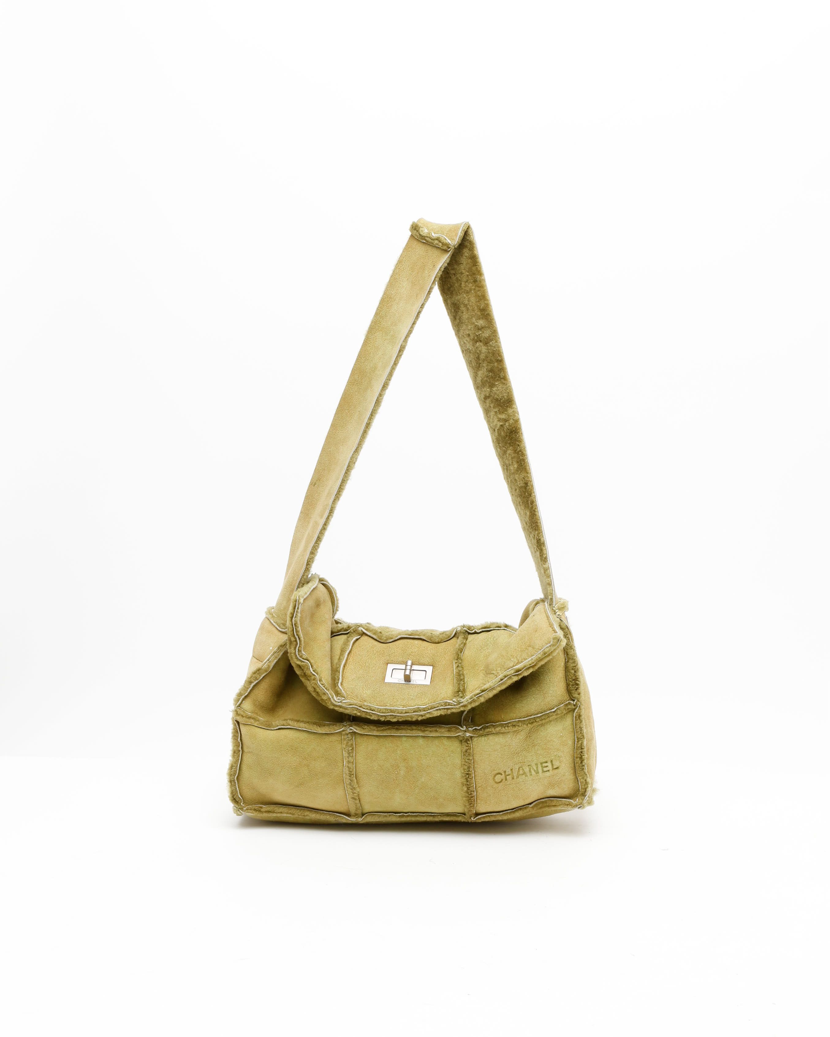 Chanel Shearling 2-55 Shoulder Bag