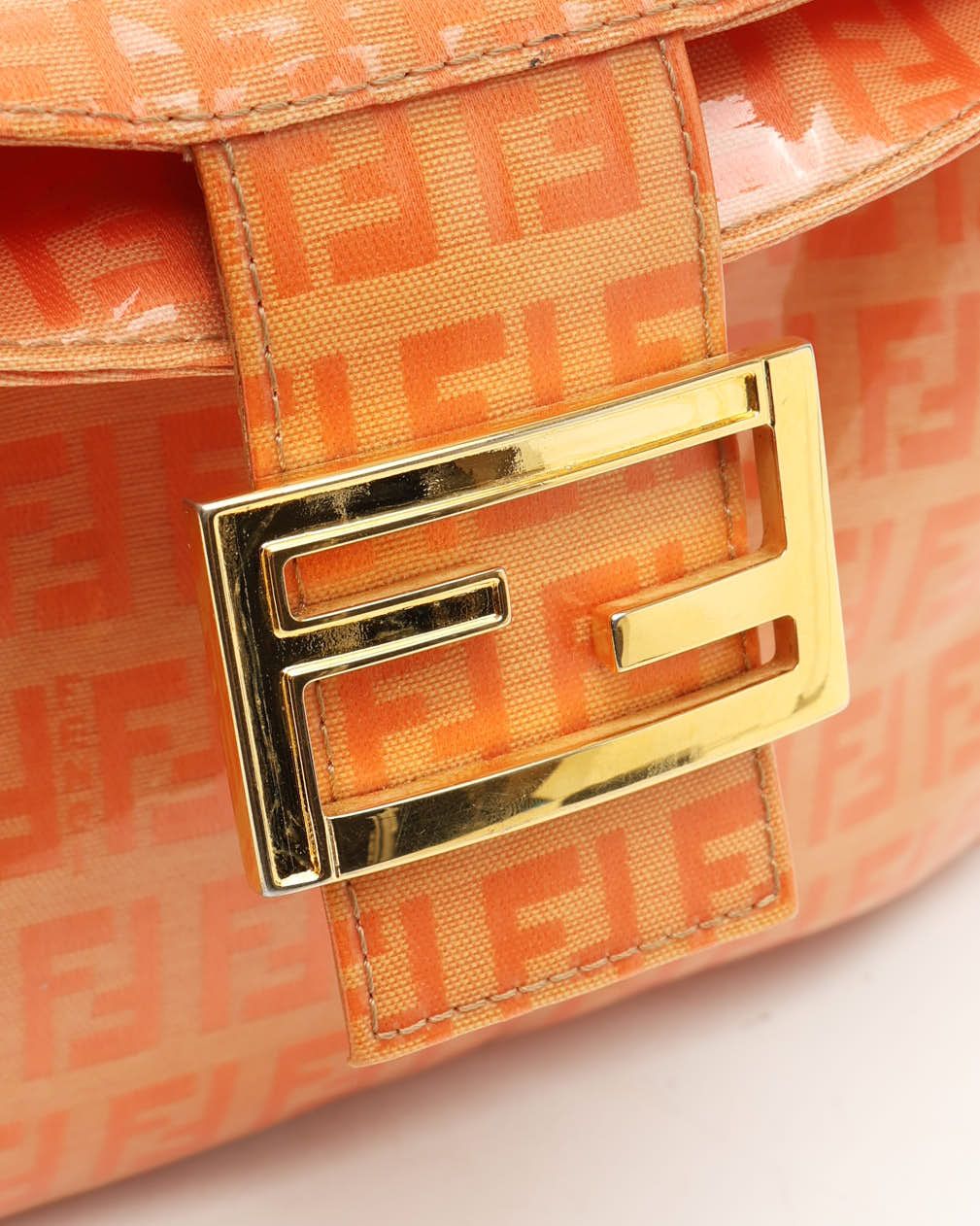 Shop Fendi Zucca Baguette Bag