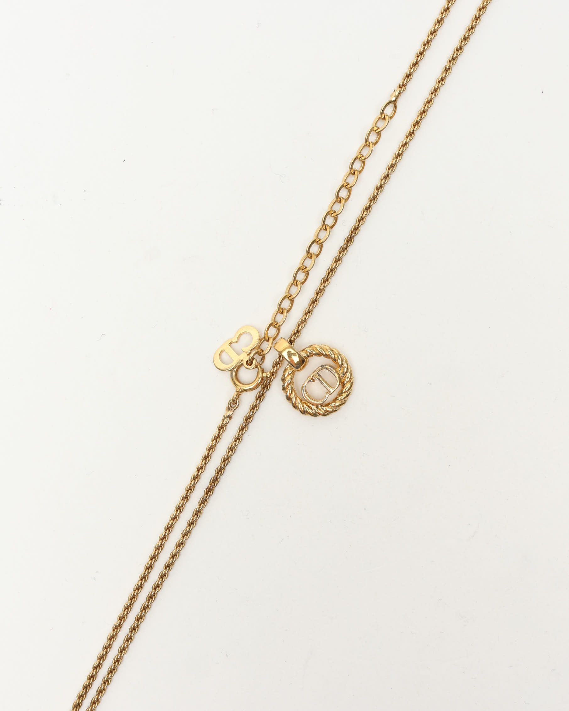 Dior Christian  Cd Twisted Logo Necklace