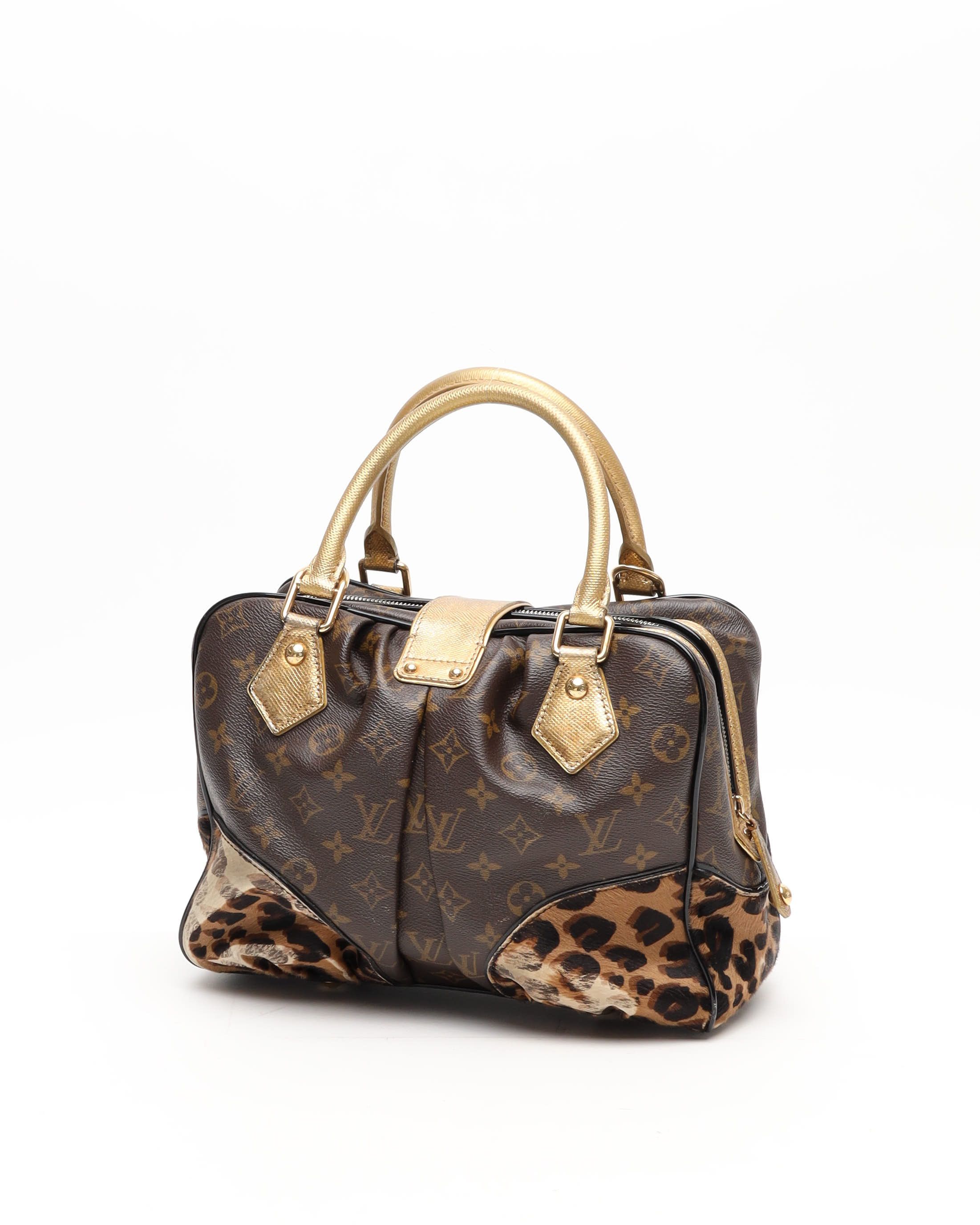 Pre-owned Louis Vuitton Monogram Leopard Adele Bag In Brown
