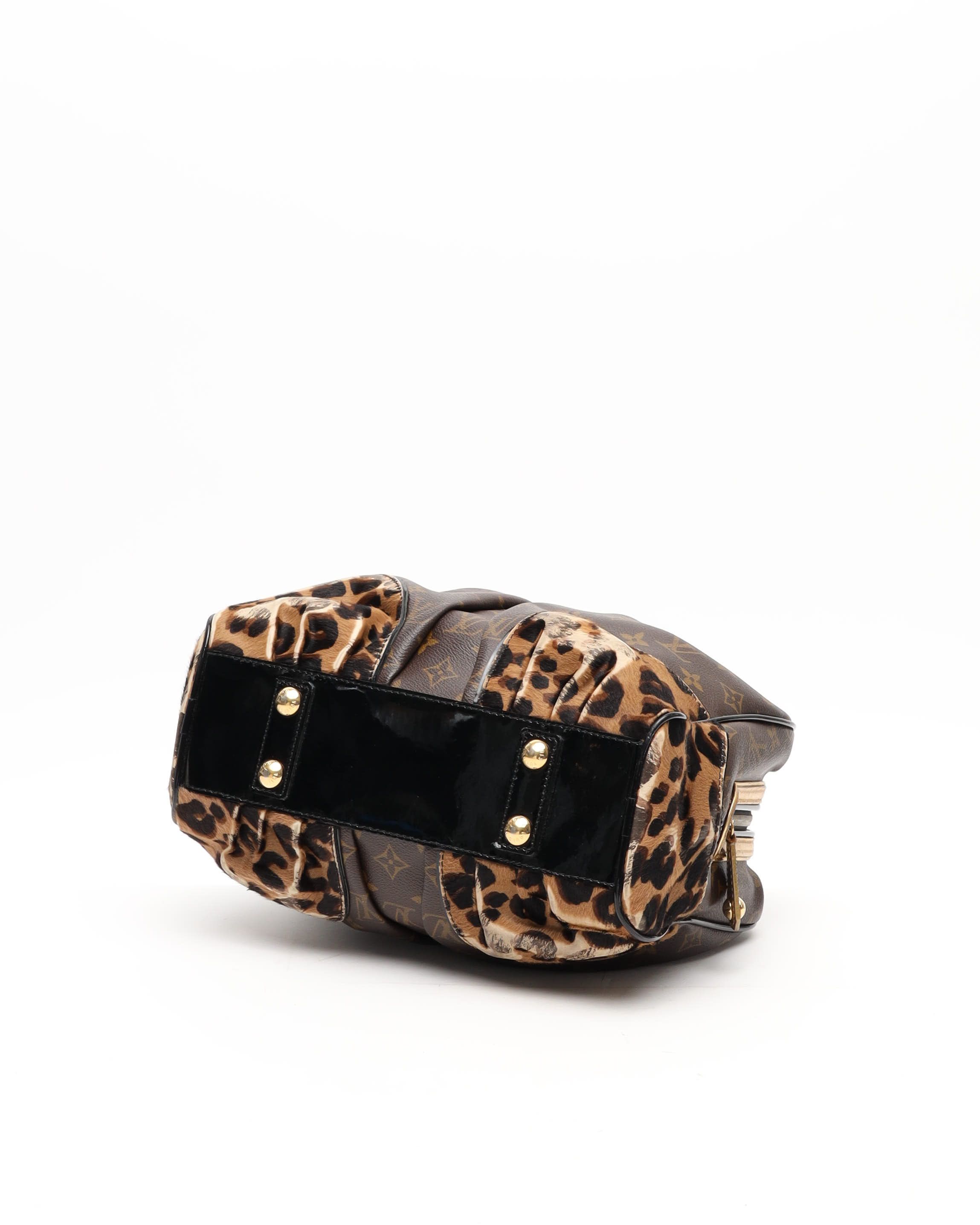Pre-owned Louis Vuitton Monogram Leopard Adele Bag In Brown