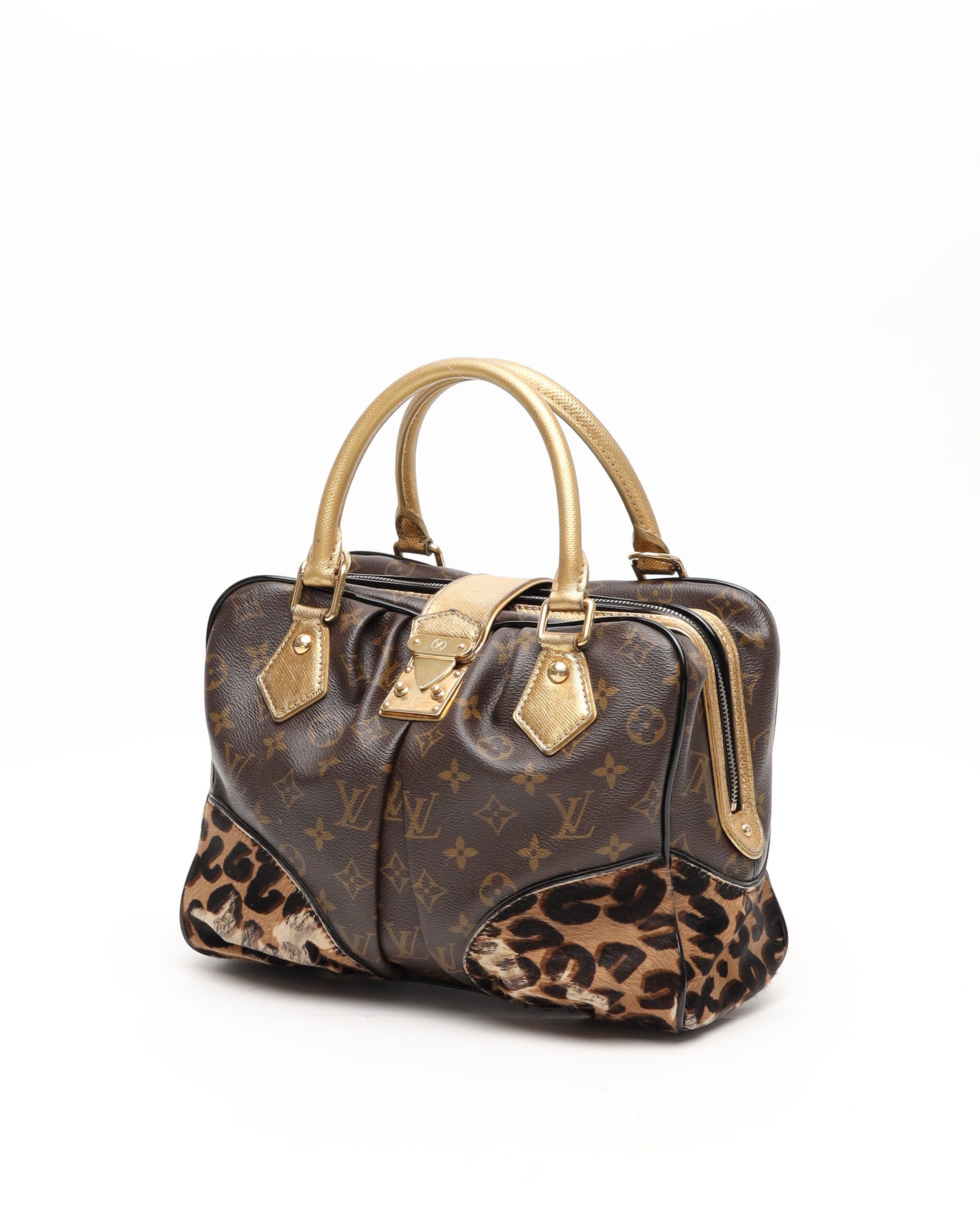 Pre-owned Louis Vuitton Monogram Leopard Adele Bag In Brown