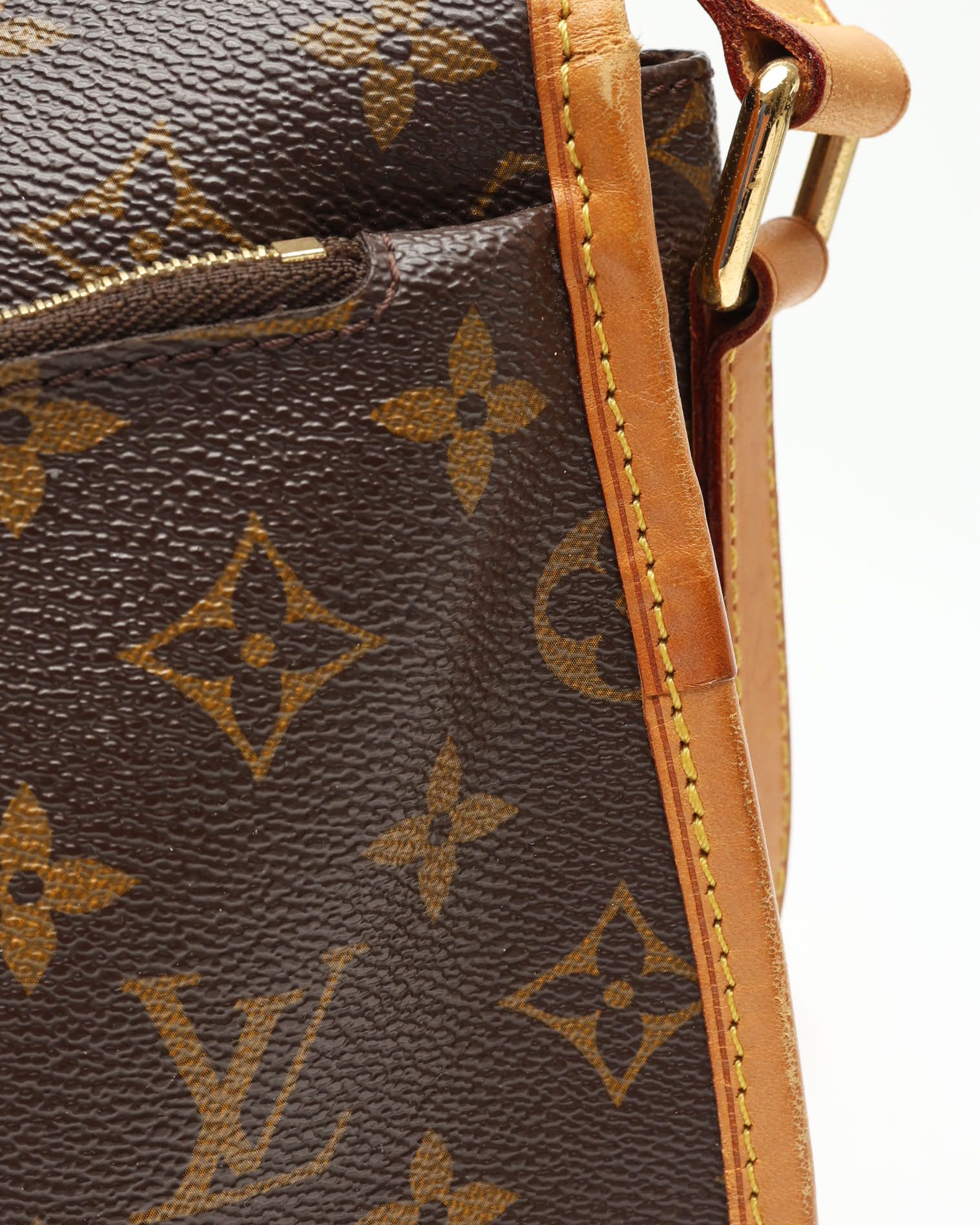 Pre-owned Louis Vuitton Monogram Menilmontant Mm Bag In Brown