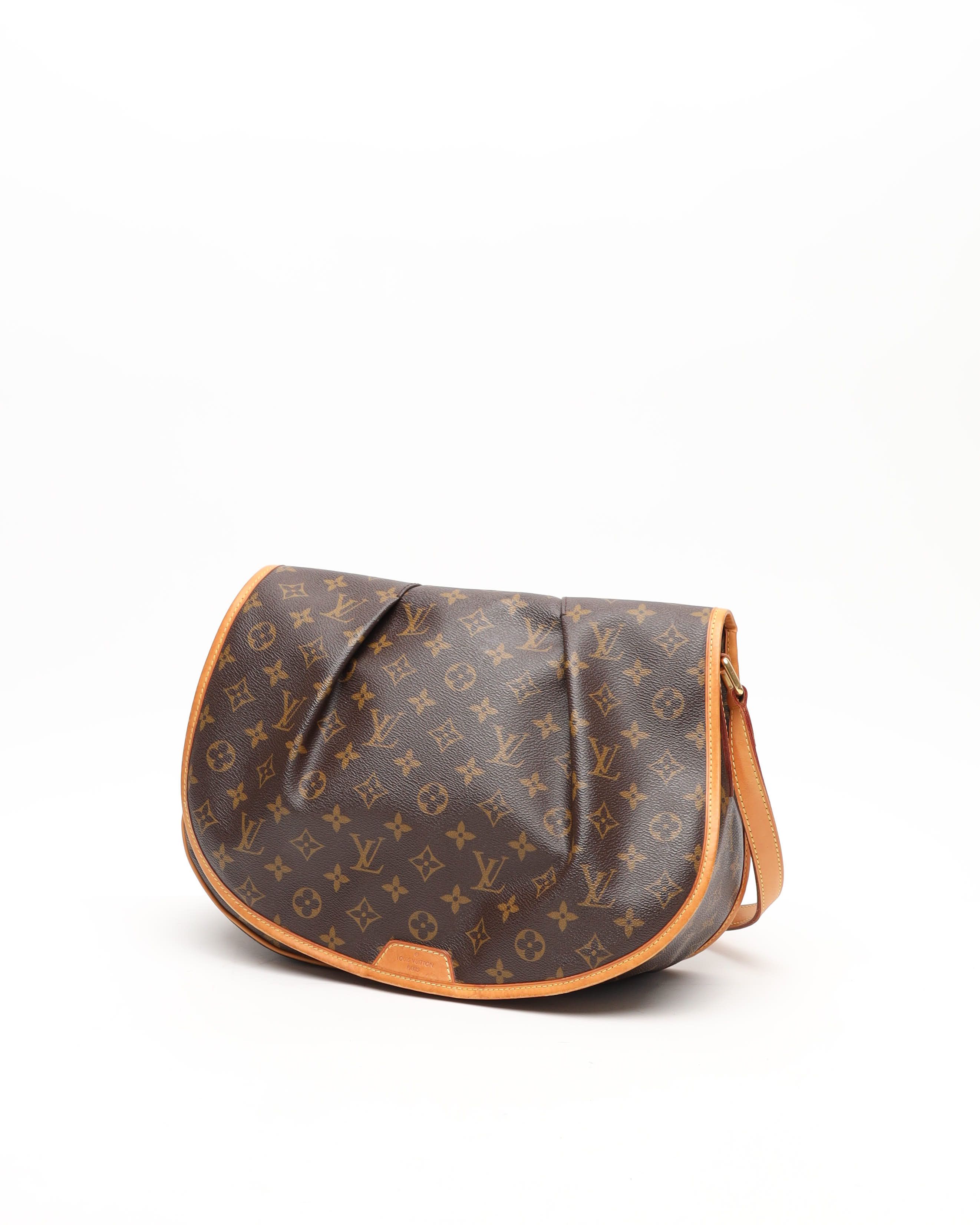 Pre-owned Louis Vuitton Monogram Menilmontant Mm Bag In Brown