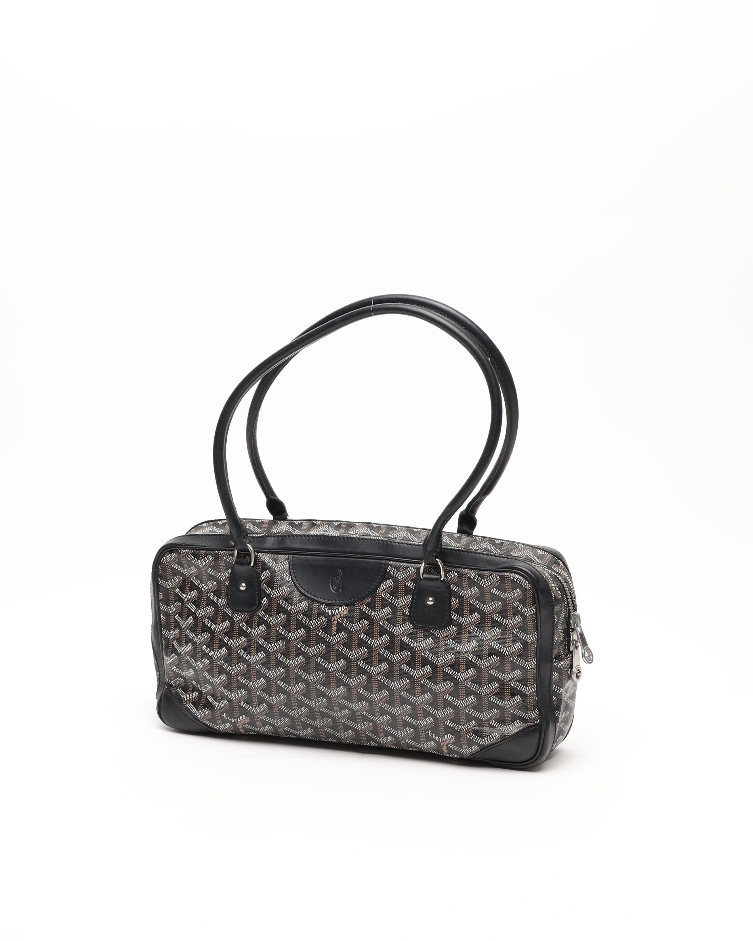 Pre-owned Goyard Saint Martin Hobo Bag In Black