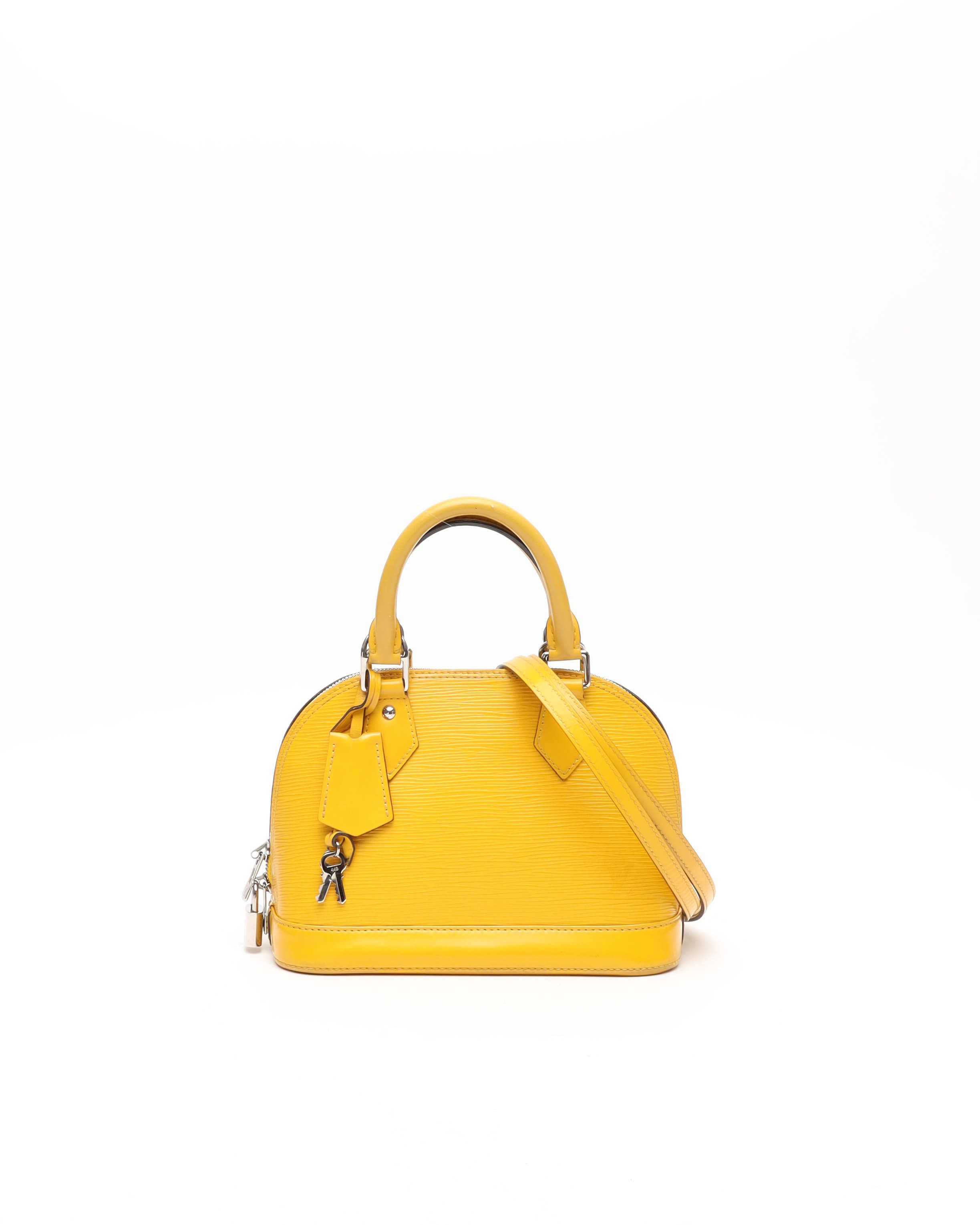 Pre-owned Louis Vuitton Epi Alma Bb Bag In Yellow