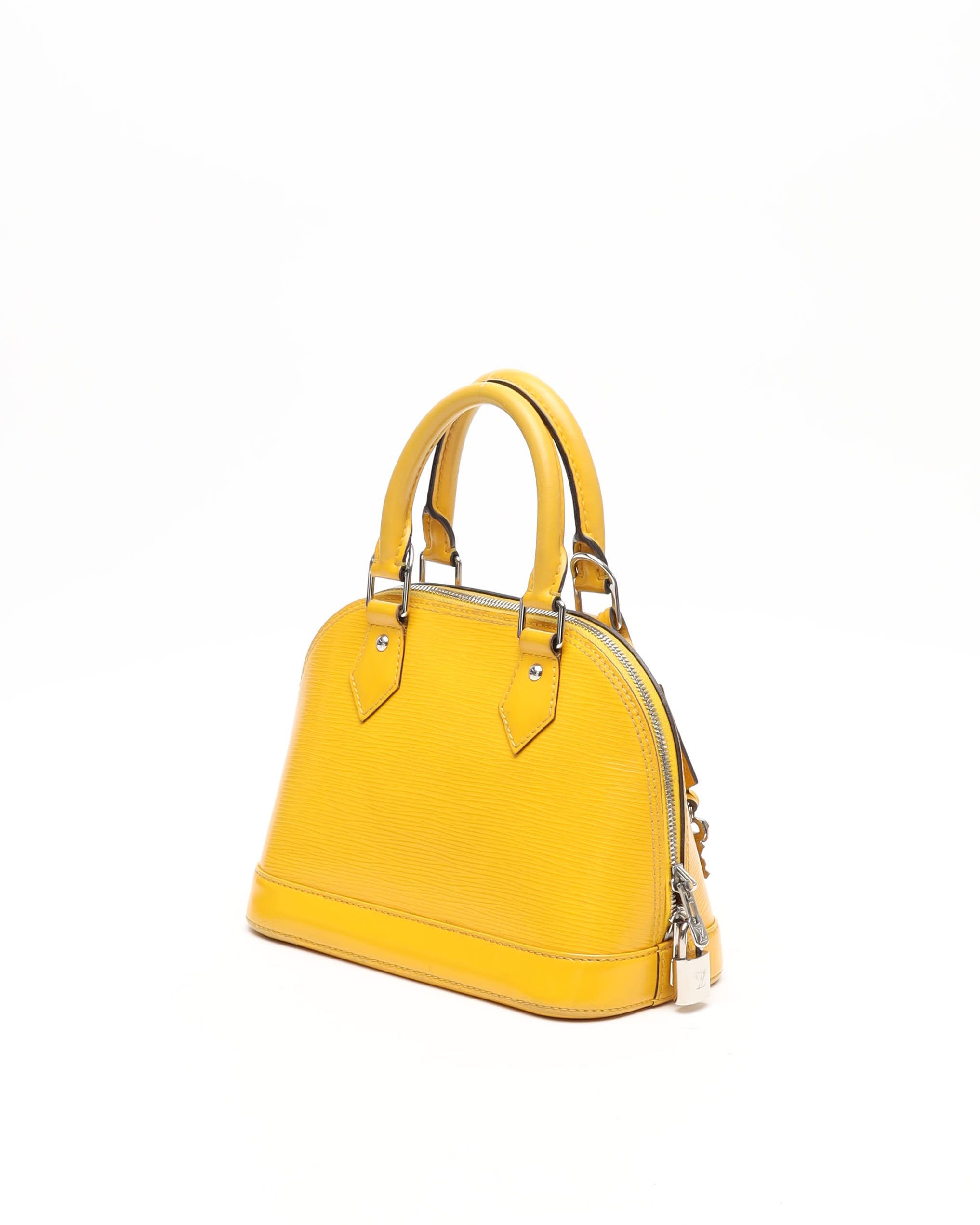 Pre-owned Louis Vuitton Epi Alma Bb Bag In Yellow
