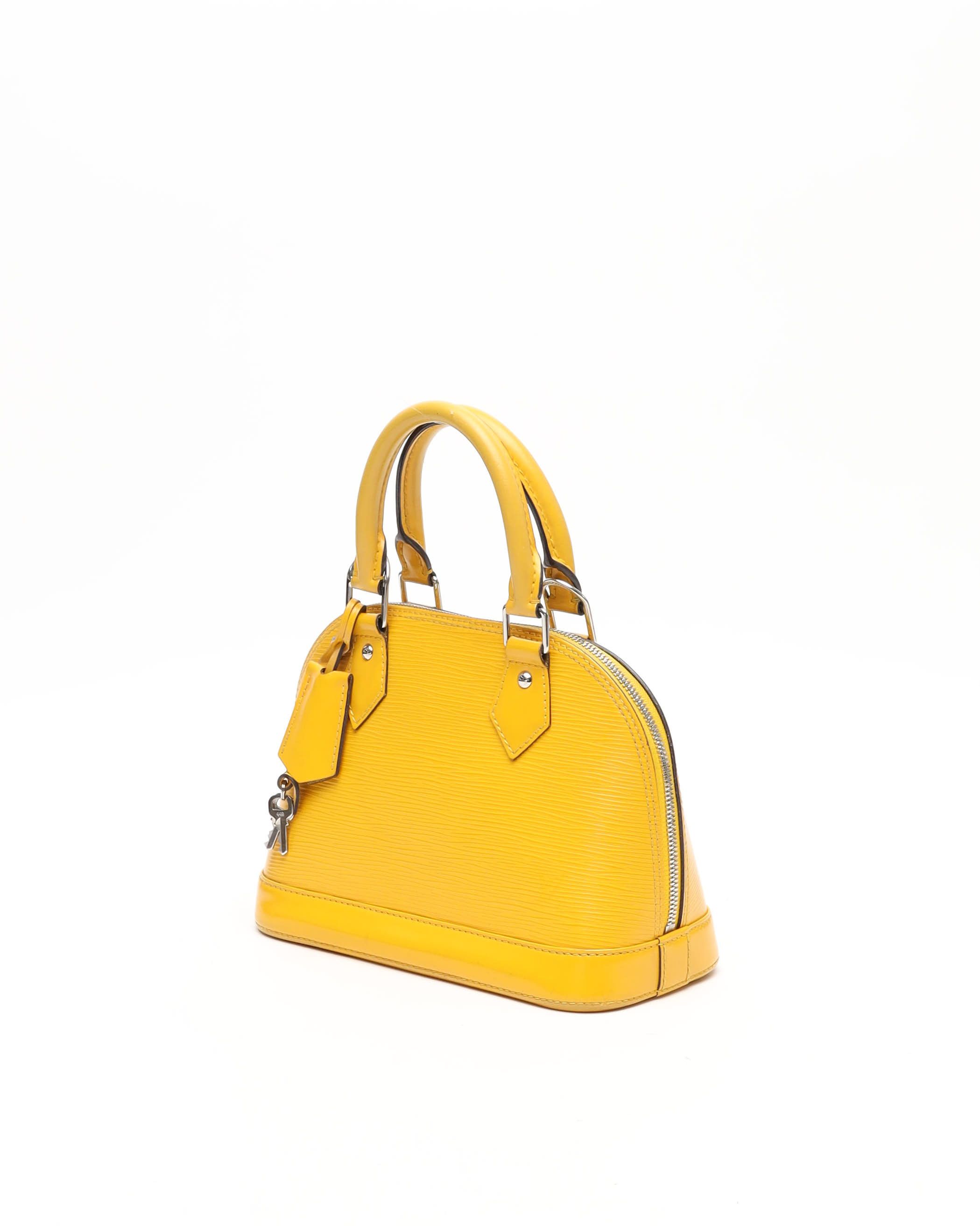 Pre-owned Louis Vuitton Epi Alma Bb Bag In Yellow