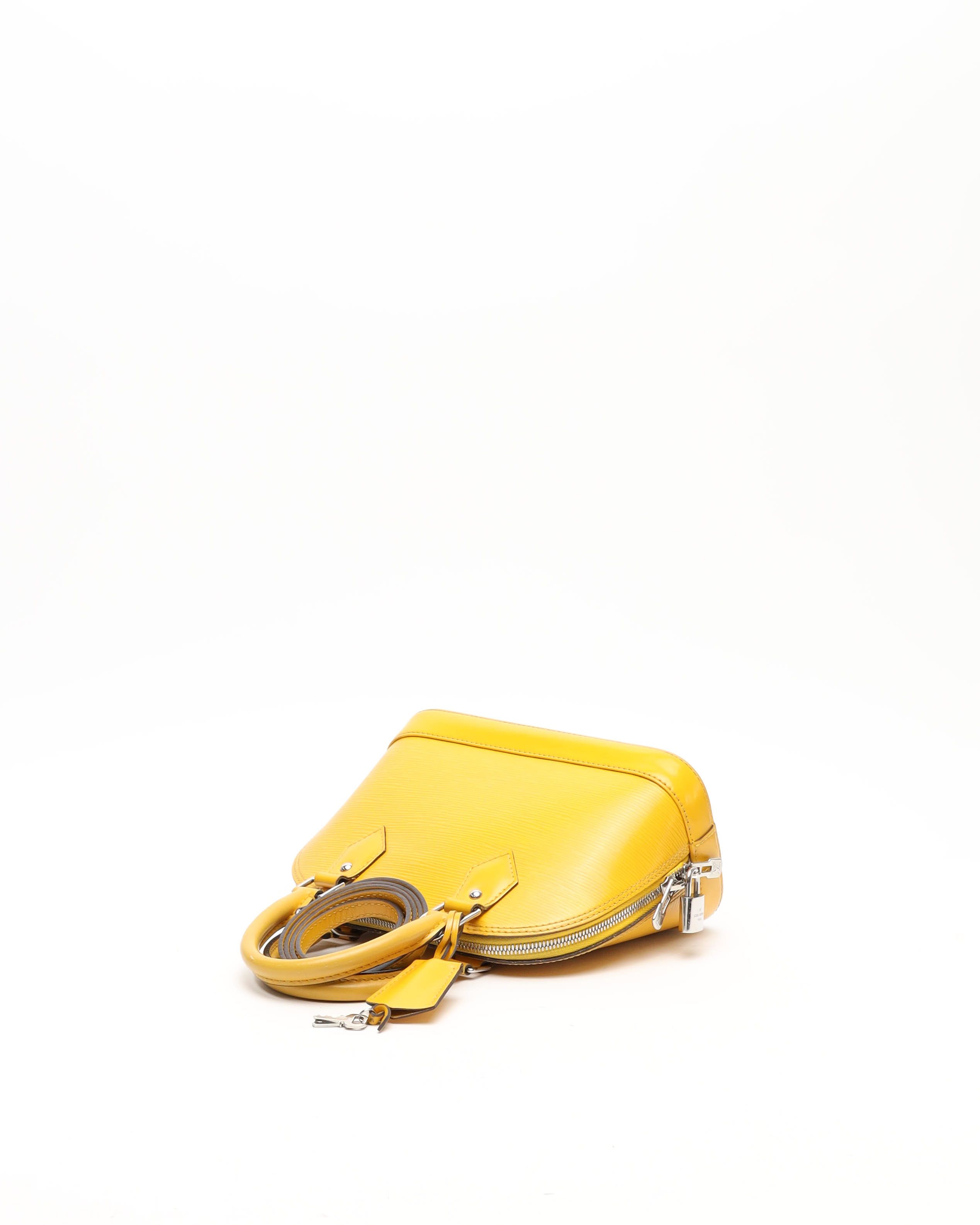 Pre-owned Louis Vuitton Epi Alma Bb Bag In Yellow