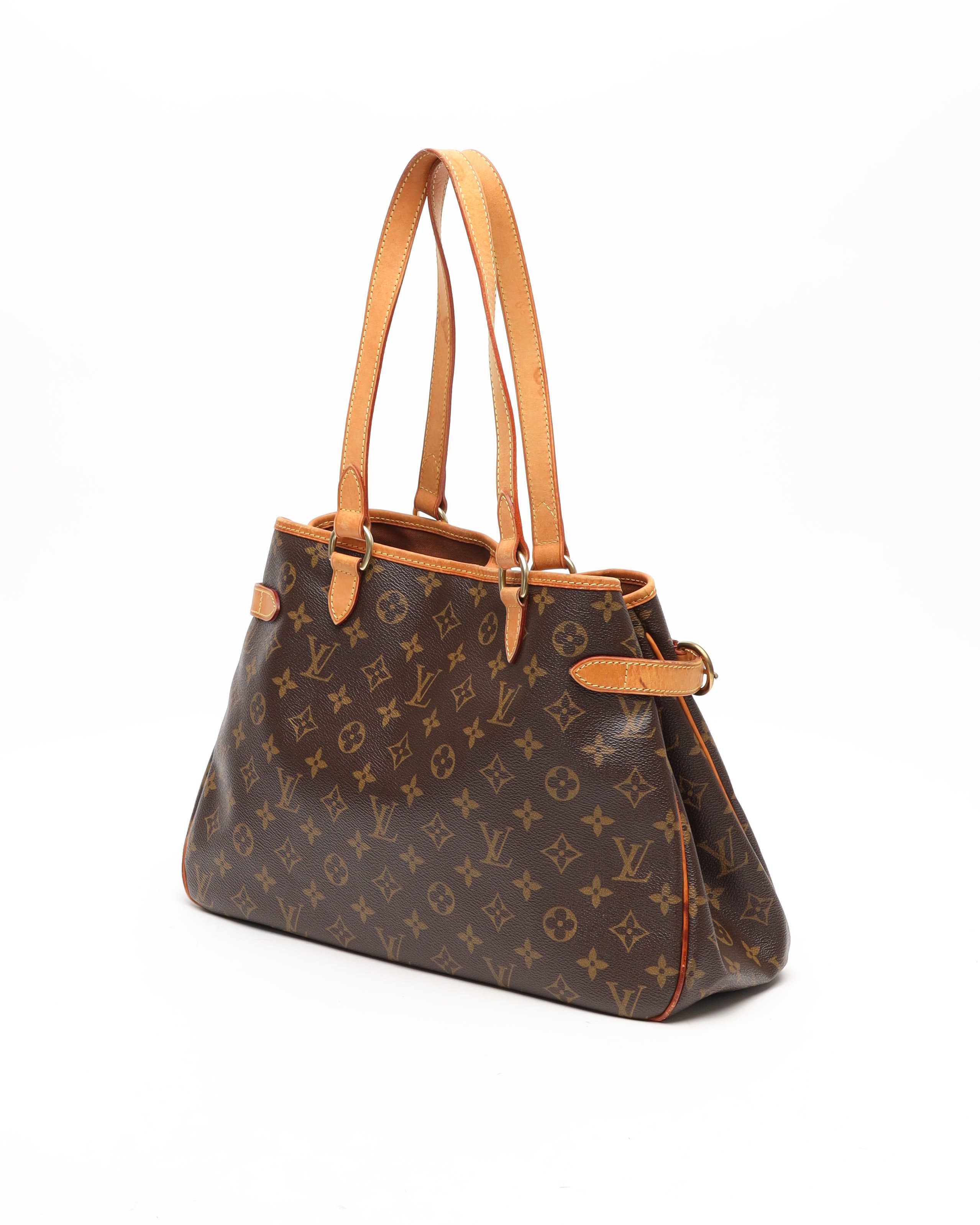 Pre-owned Louis Vuitton Monogram Batignolles Horizontal Tote Bag In Brown