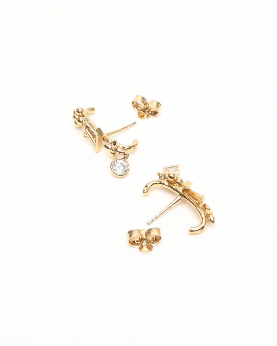 Pre-owned Louis Vuitton Lv In The Sky Earrings