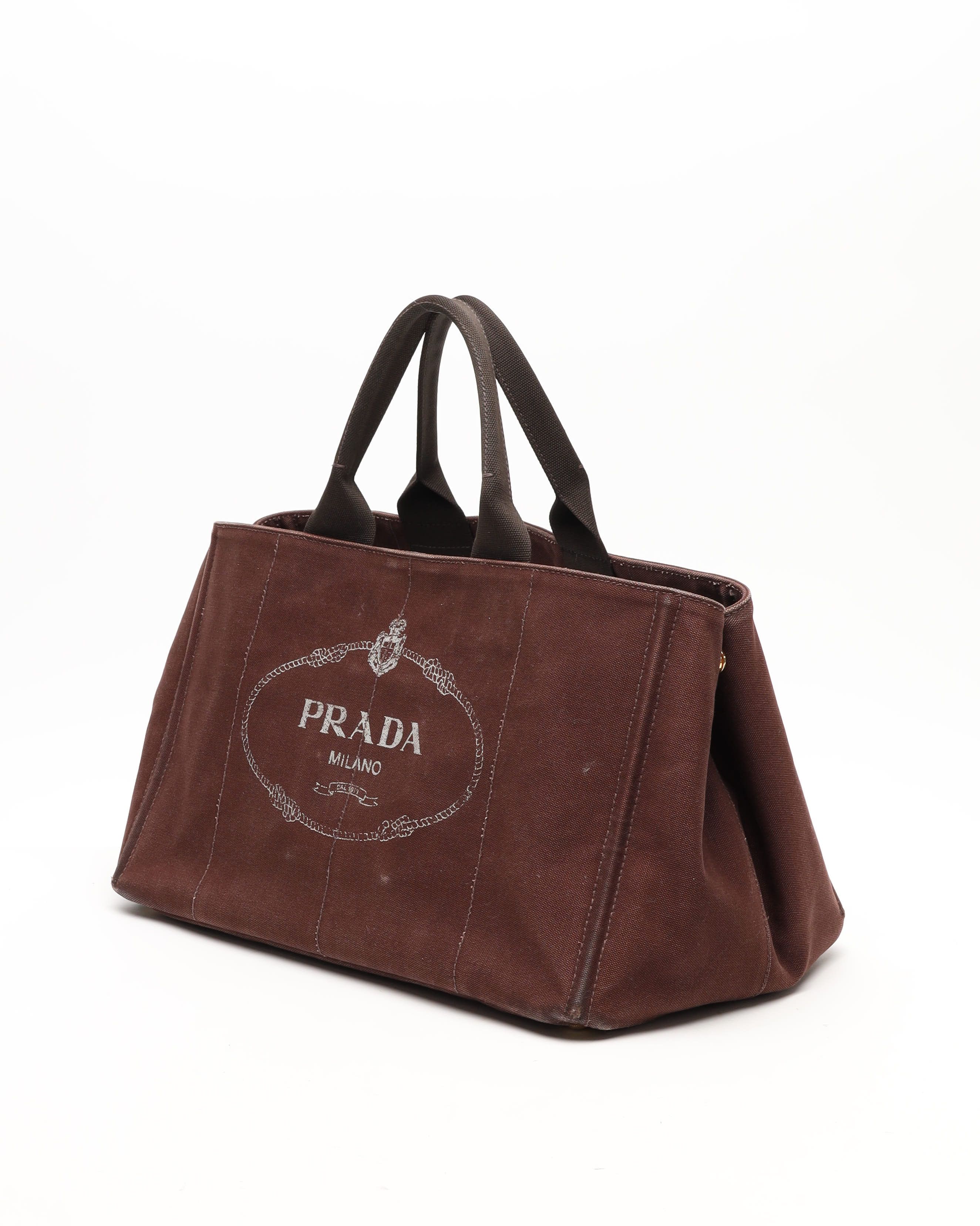 Prada Large Canapa Tote Bag