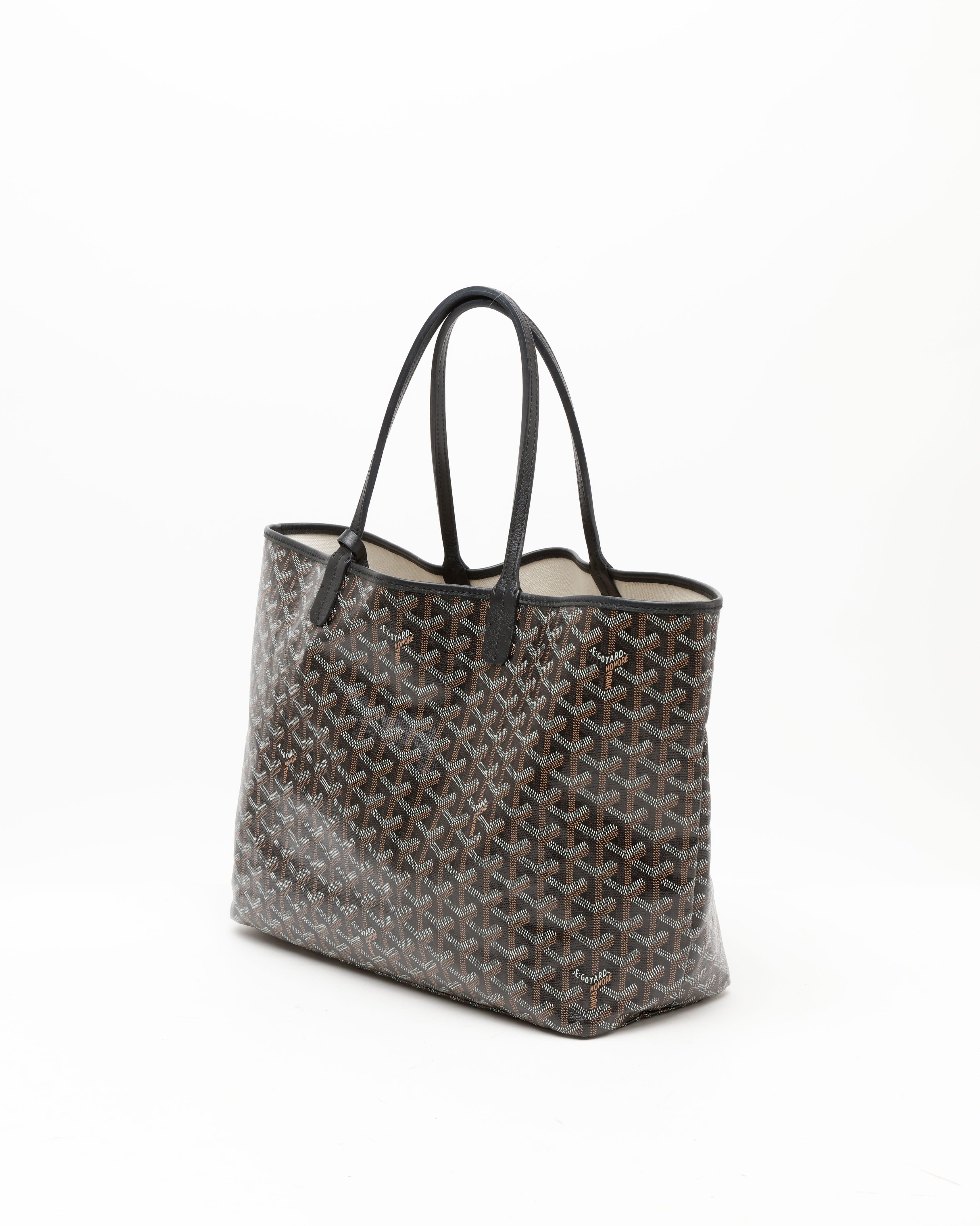 Pre-owned Goyard Saint Louis Pm Tote Bag In Black