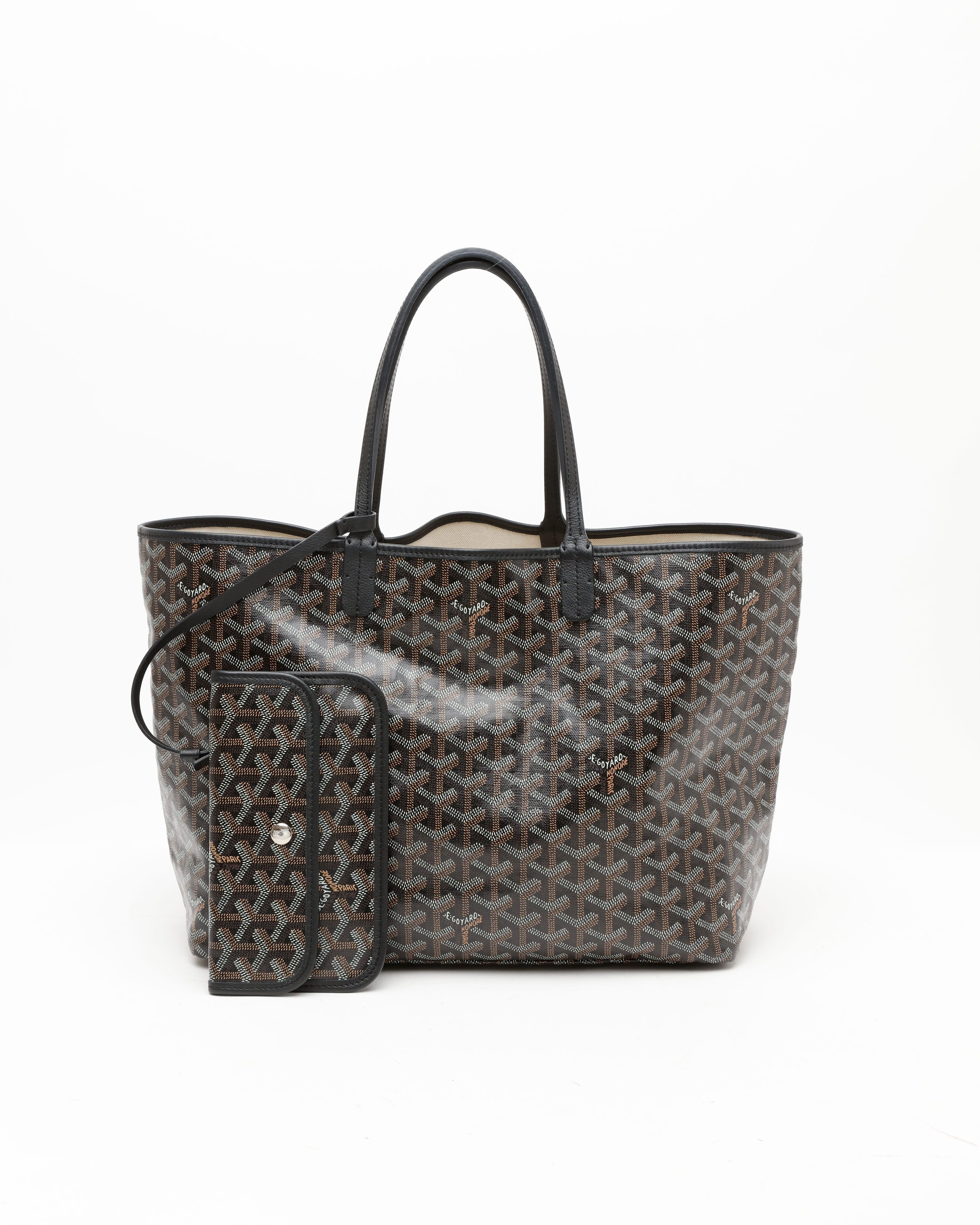 Pre-owned Goyard Saint Louis Pm Tote Bag In Black