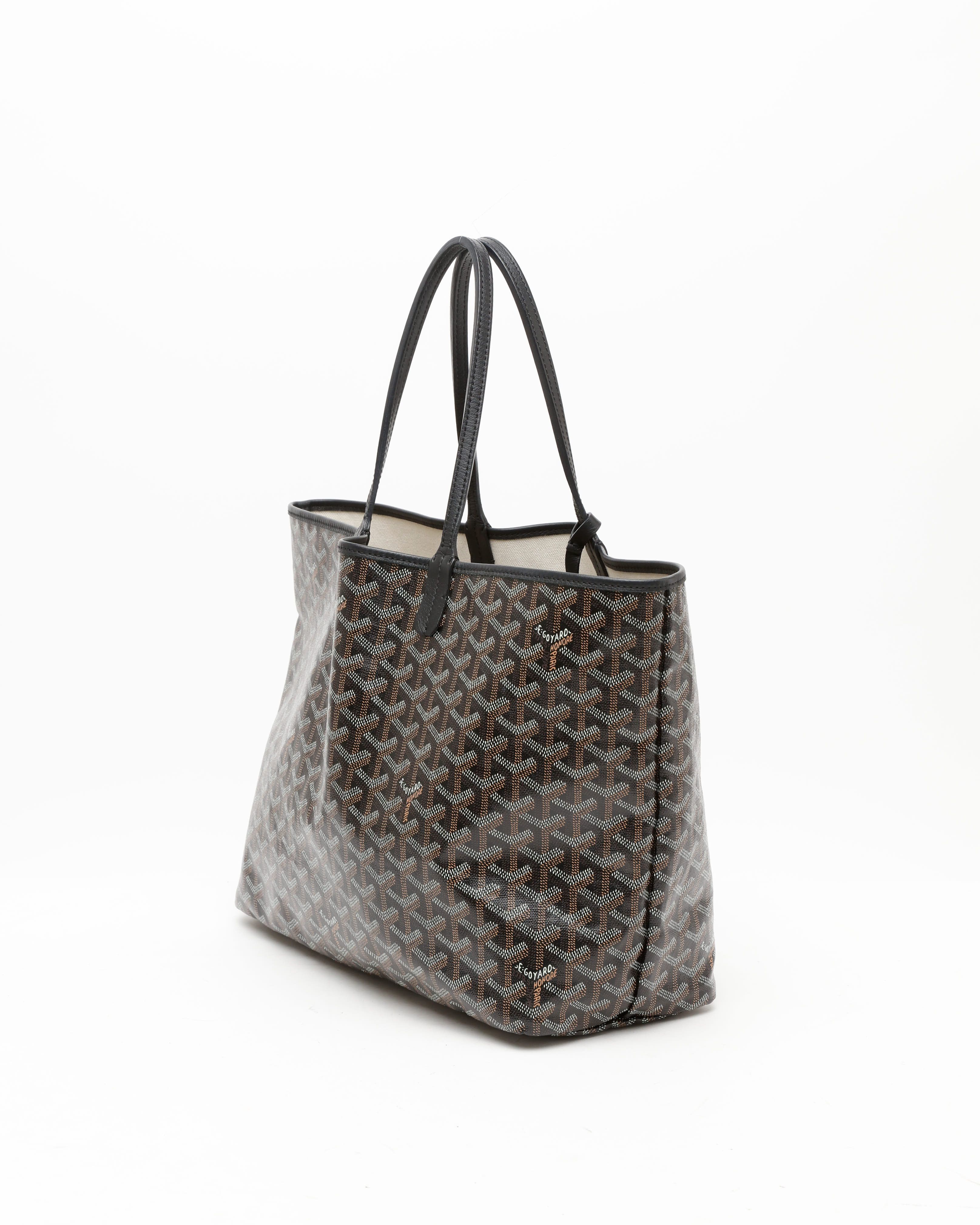 Pre-owned Goyard Saint Louis Pm Tote Bag In Black
