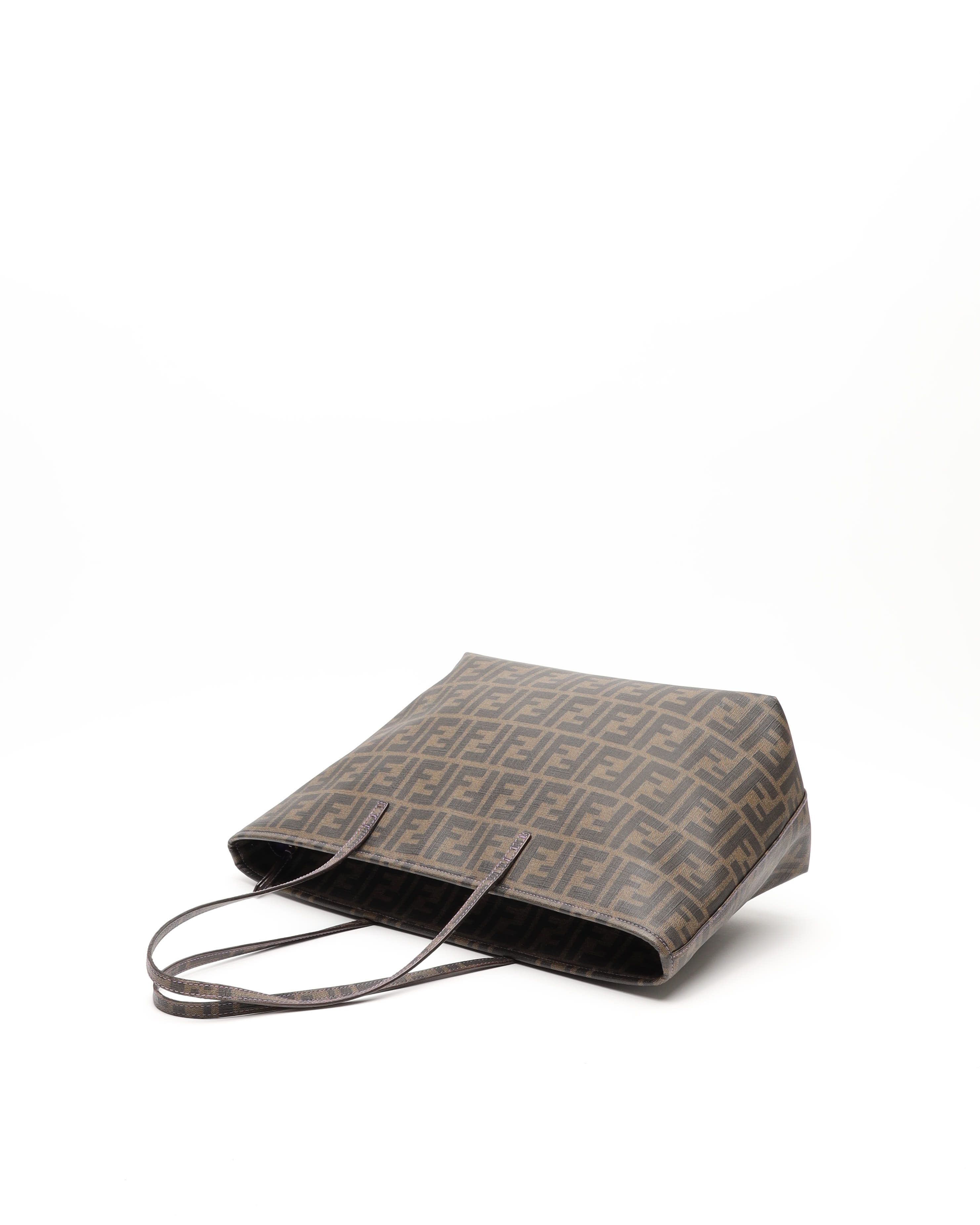 Shop Fendi Zucca Roll Tote Bag