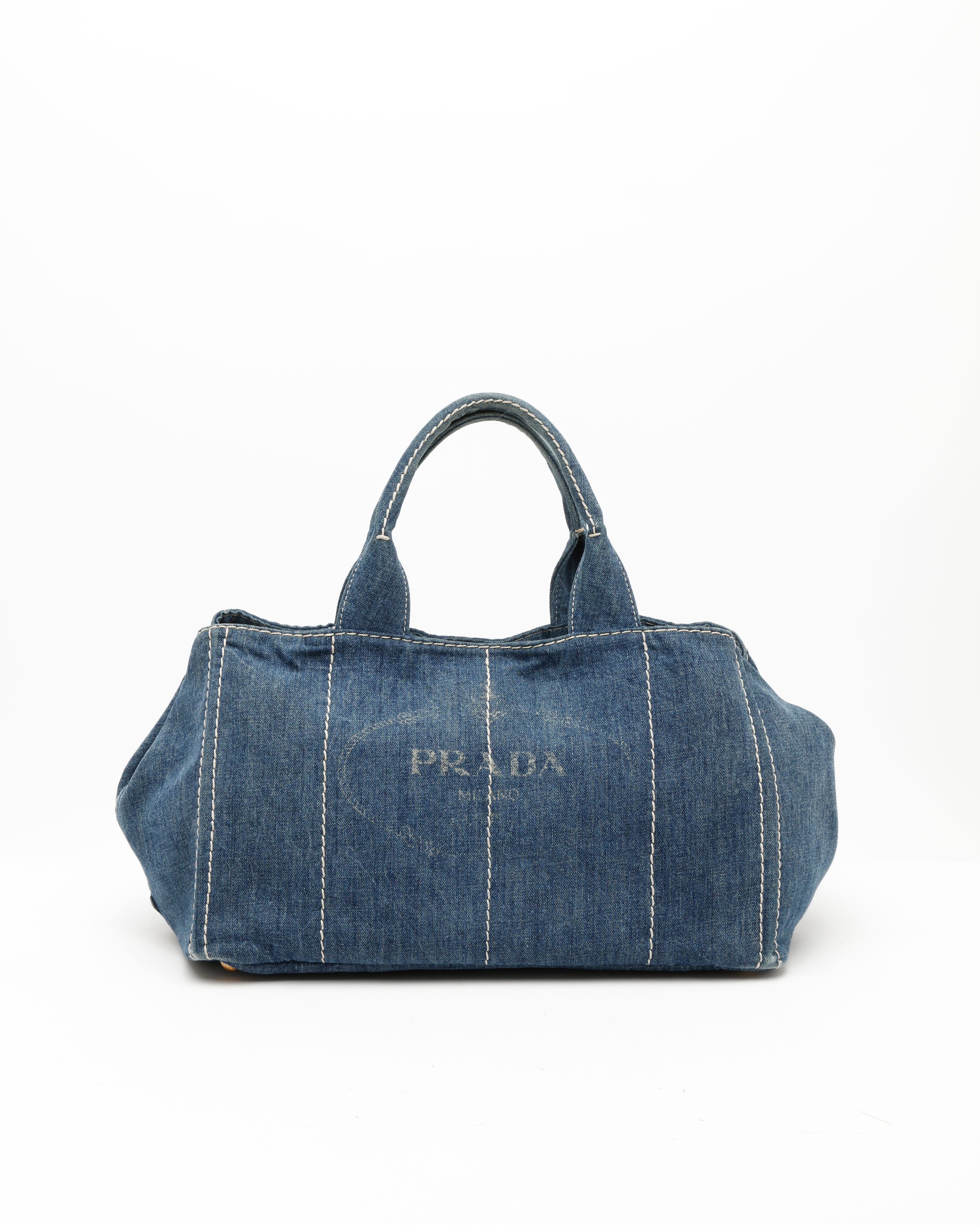 Prada Large Canapa Tote Bag