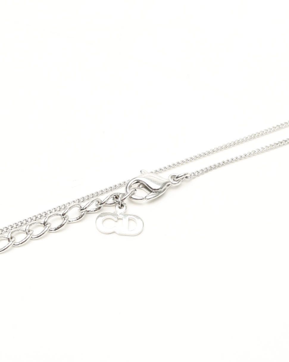 Dior Christian  Charm Necklace In Metallic